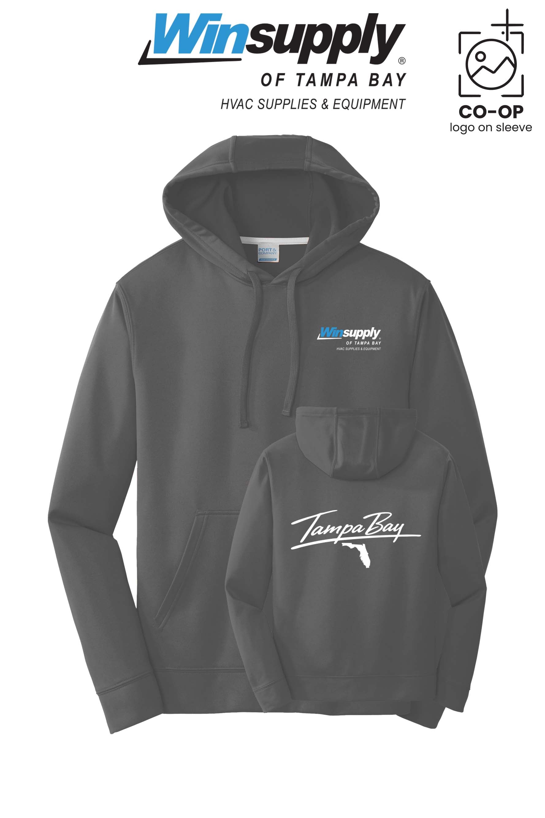 Port & Co™ Performance Fleece Pullover Hooded Sweatshirt - Winsupply of Tampa Bay