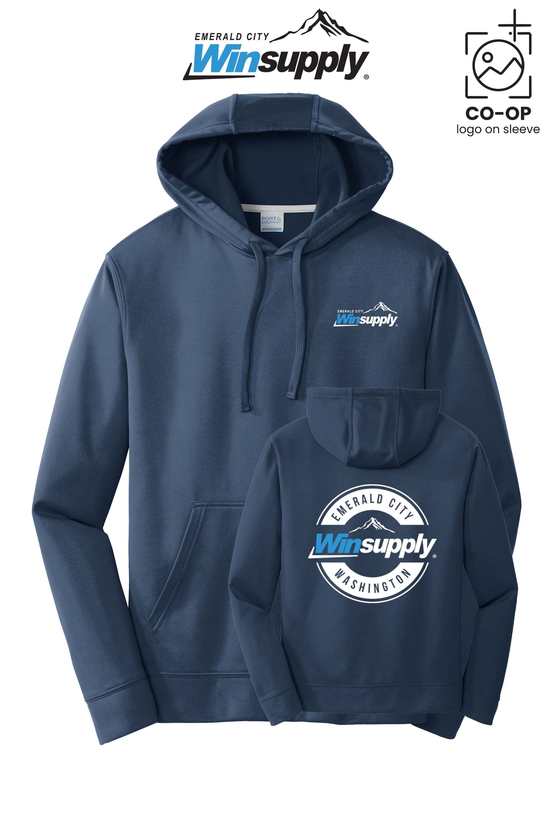 Port & Co™ Performance Fleece Pullover Hooded Sweatshirt - Winsupply Emerald City