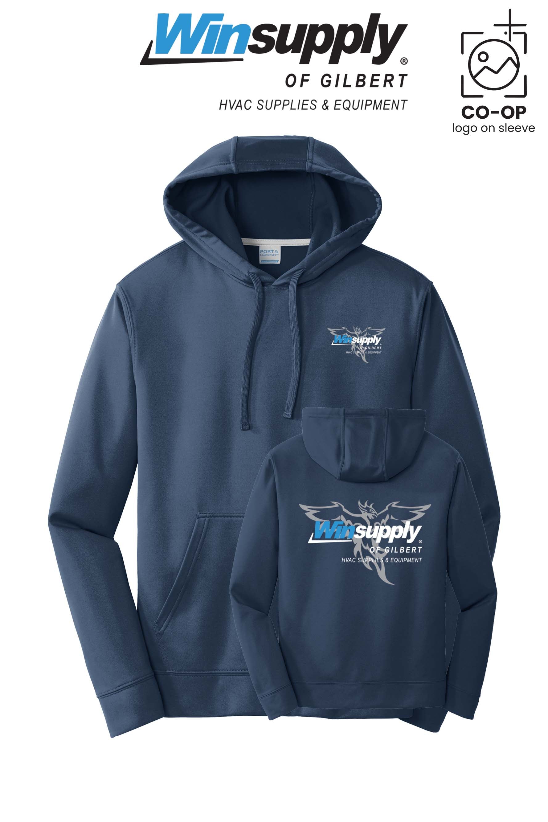 Port & Co™ Performance Fleece Pullover Hooded Sweatshirt - Winsupply of Gilbert