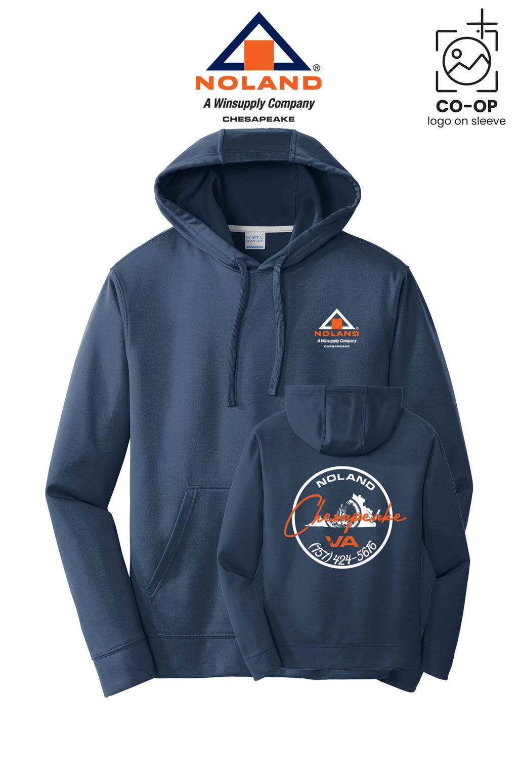 Port & Co™ Performance Fleece Pullover Hooded Sweatshirt - Noland Company Chesapeake