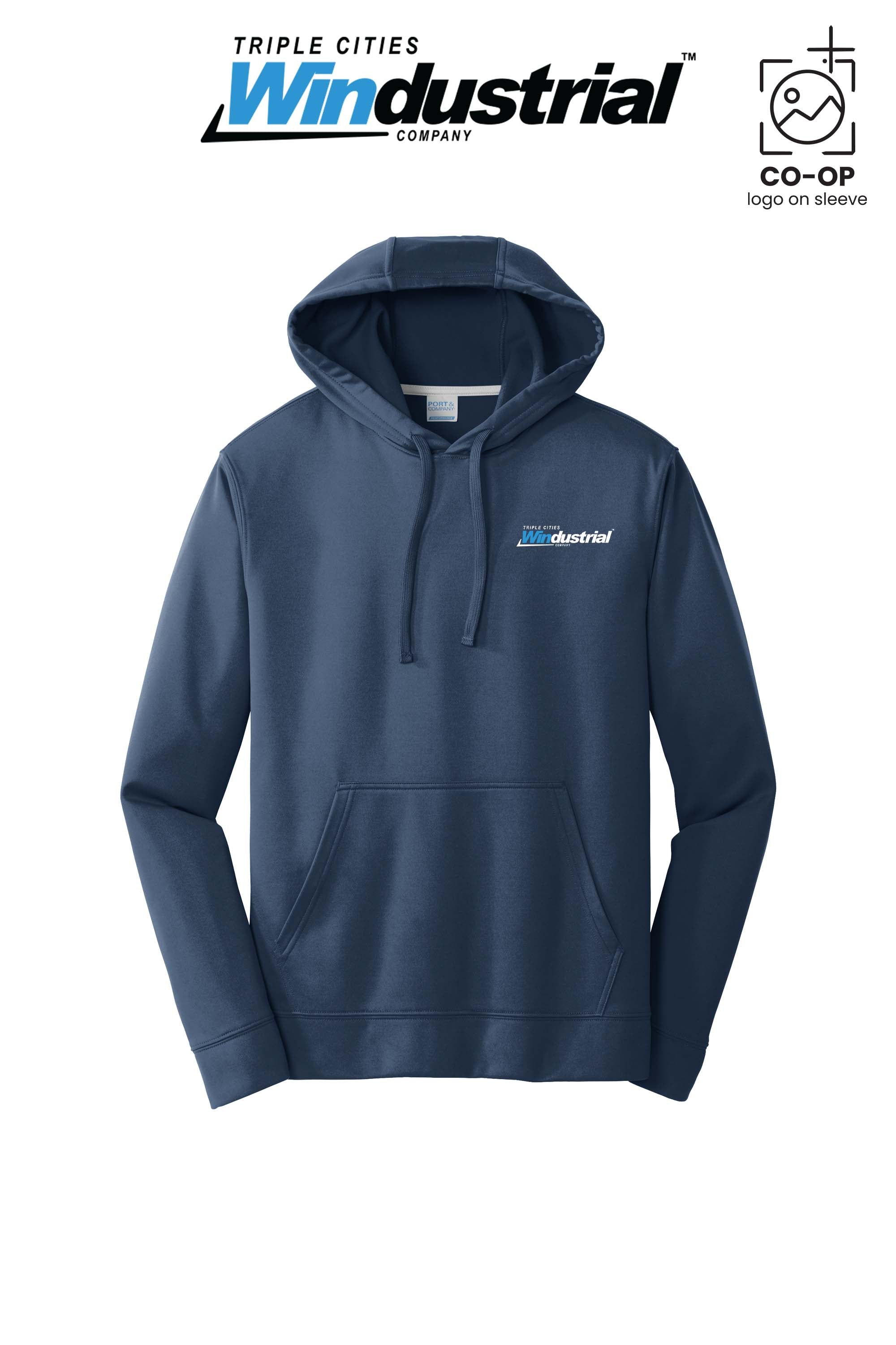 Port & Co™ Performance Fleece Pullover Hooded Sweatshirt - Windustrial Triple Cities (Left Chest Only)