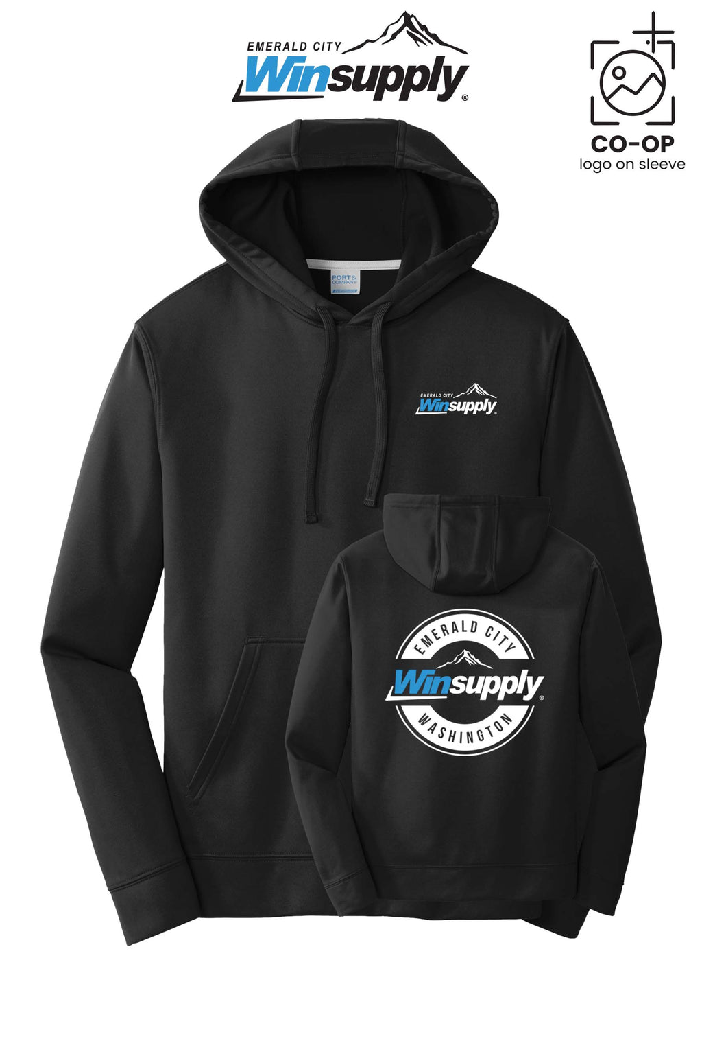 Port & Co™ Performance Fleece Pullover Hooded Sweatshirt - Winsupply Emerald City