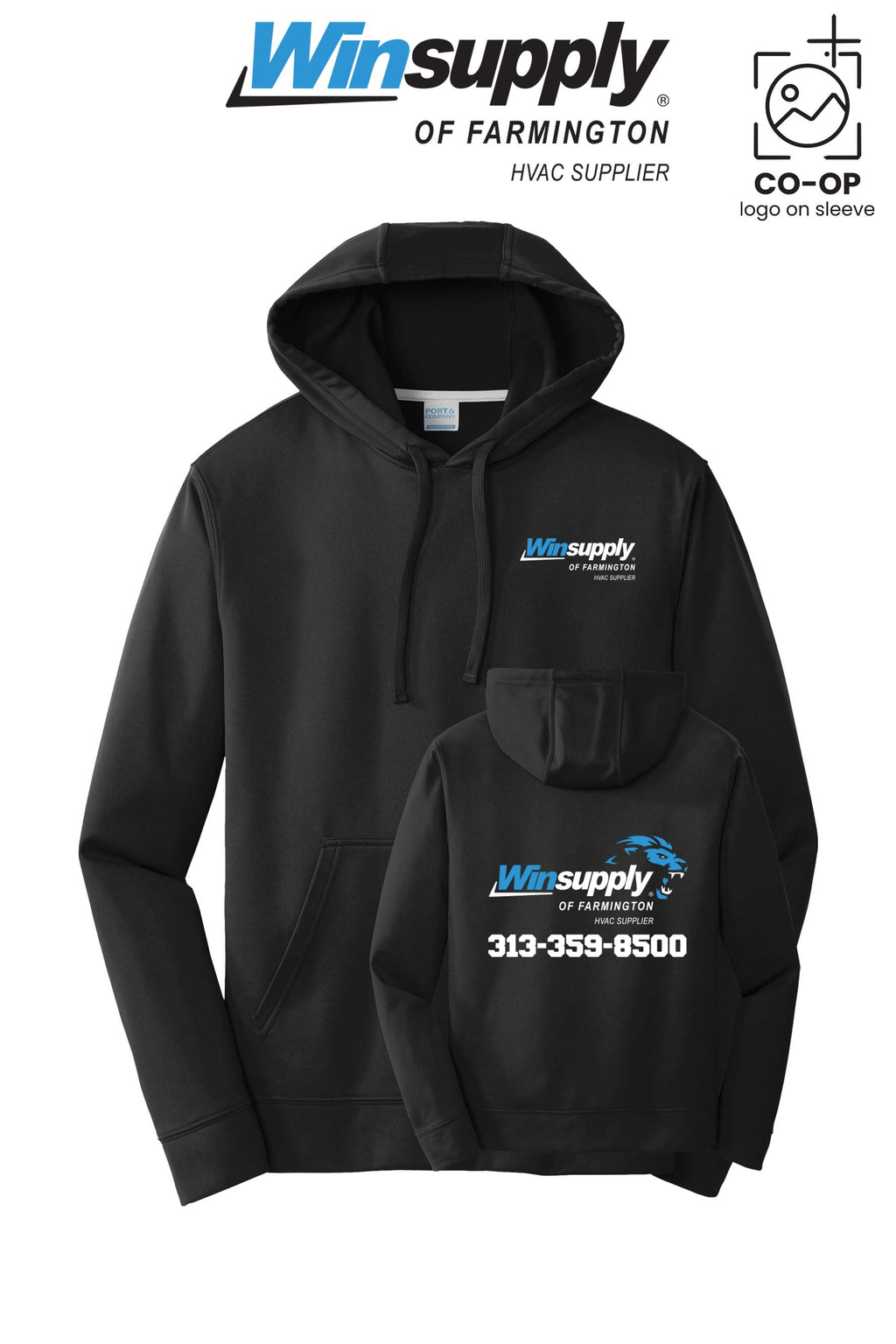 Port & Co™ Performance Fleece Pullover Hooded Sweatshirt - Winsupply of Farmington