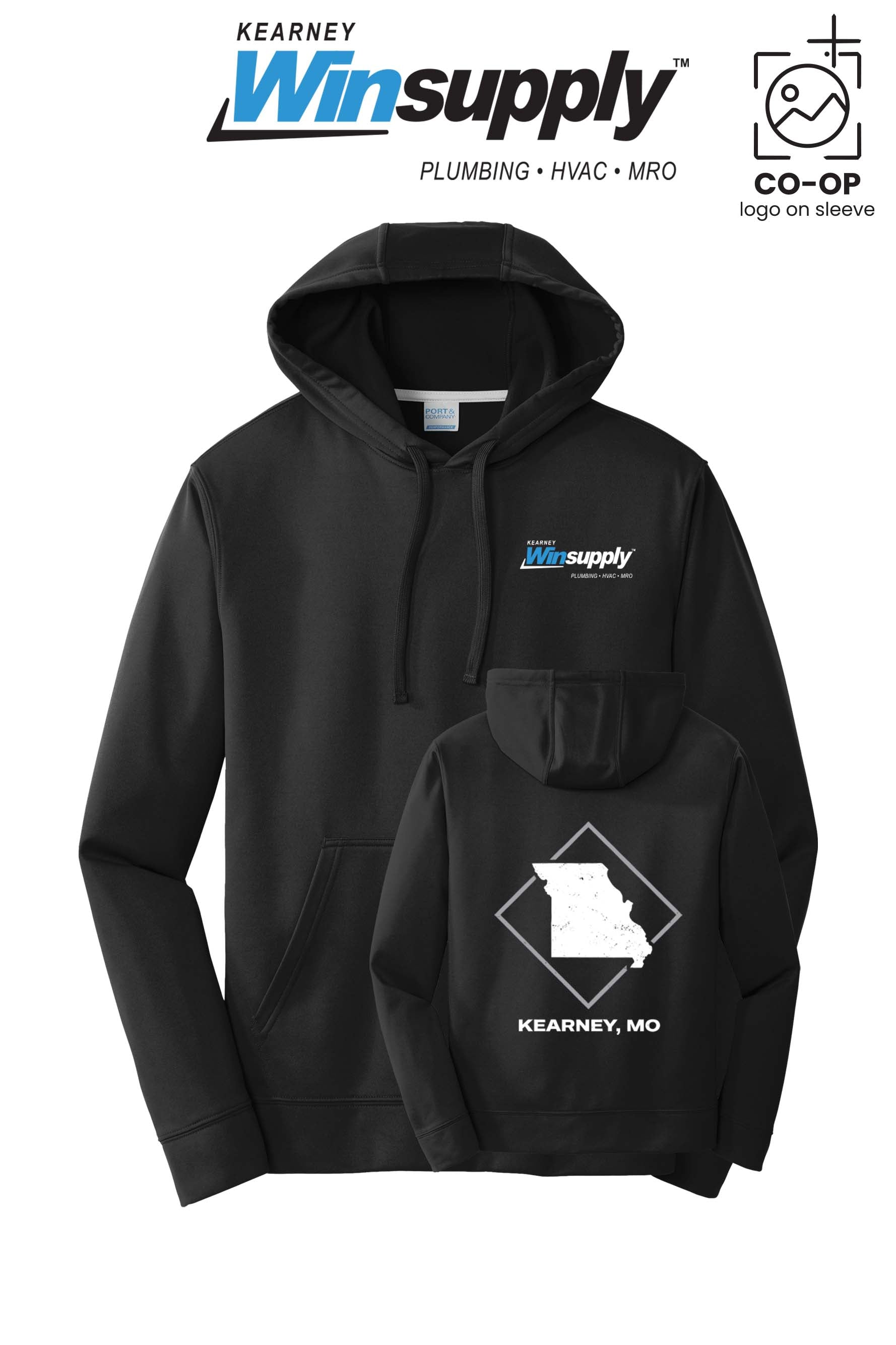 Port & Co™ Performance Fleece Pullover Hooded Sweatshirt - Kearney Winsupply