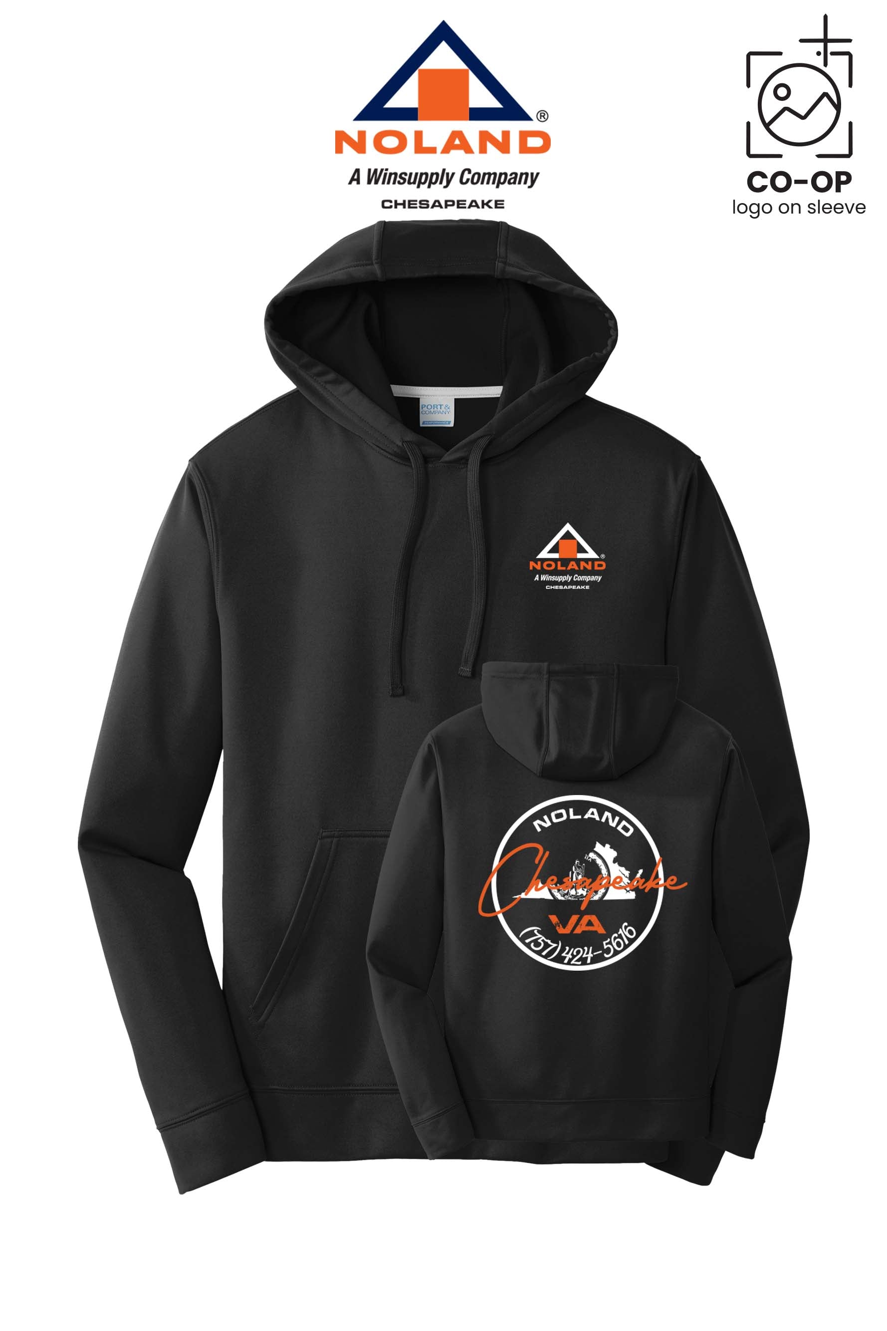 Port & Co™ Performance Fleece Pullover Hooded Sweatshirt - Noland Company Chesapeake