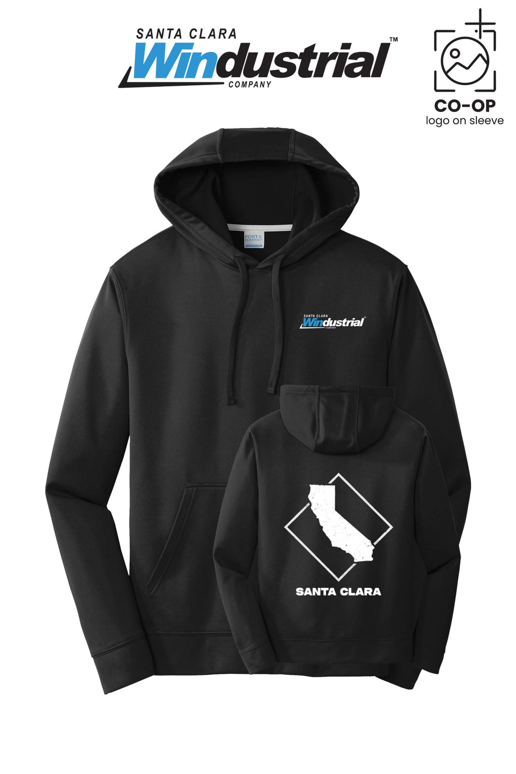 Port & Co™ Performance Fleece Pullover Hooded Sweatshirt - Santa Clara Windustrial