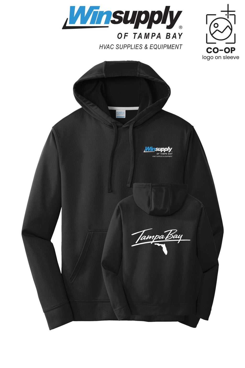 Port & Co™ Performance Fleece Pullover Hooded Sweatshirt - Winsupply of Tampa Bay