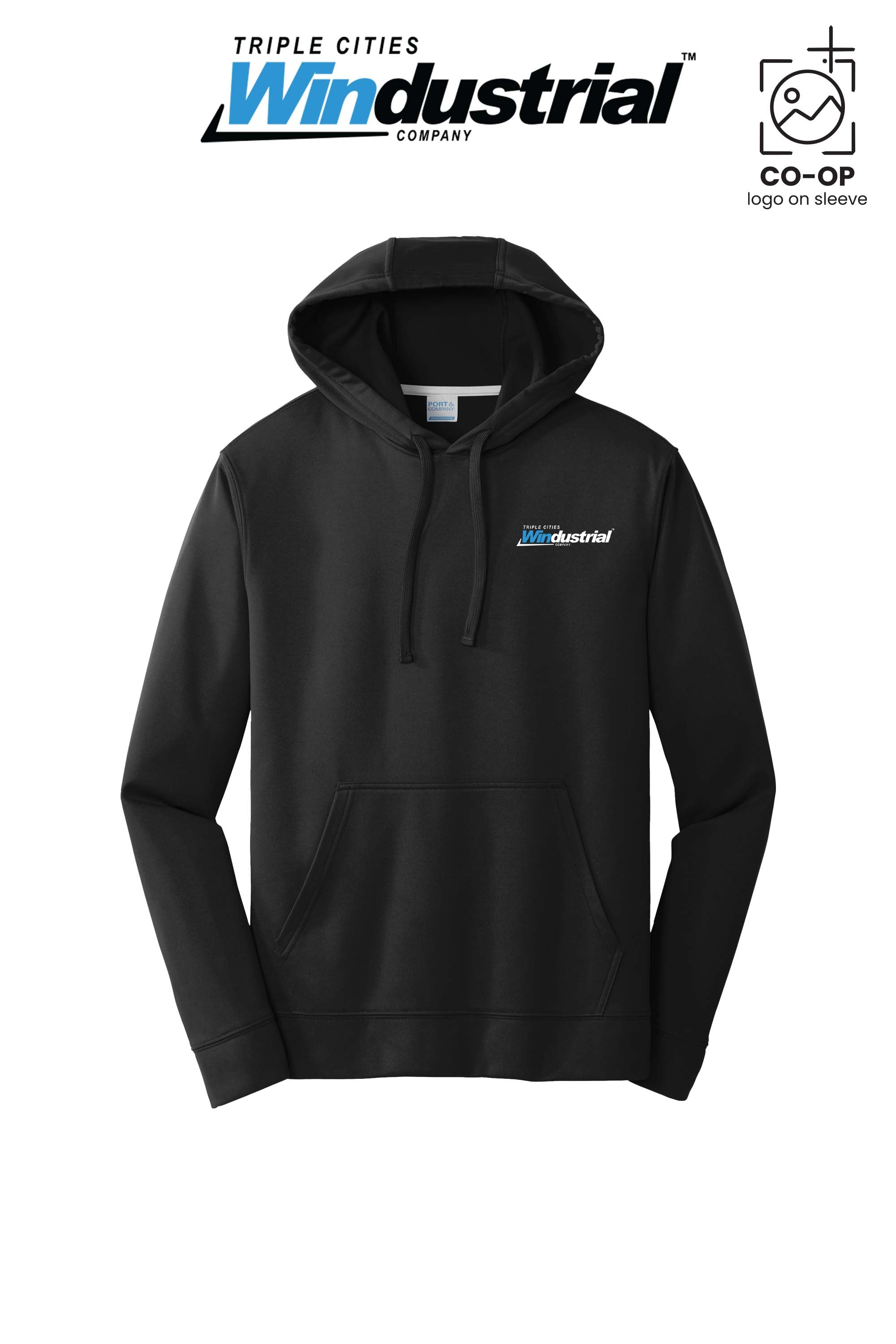 Port & Co™ Performance Fleece Pullover Hooded Sweatshirt - Windustrial Triple Cities (Left Chest Only)