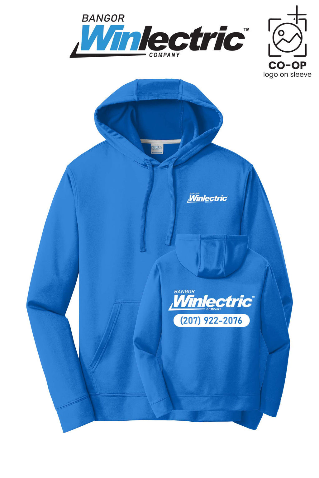Port & Co™ Performance Fleece Pullover Hooded Sweatshirt - Winlectric Bangor