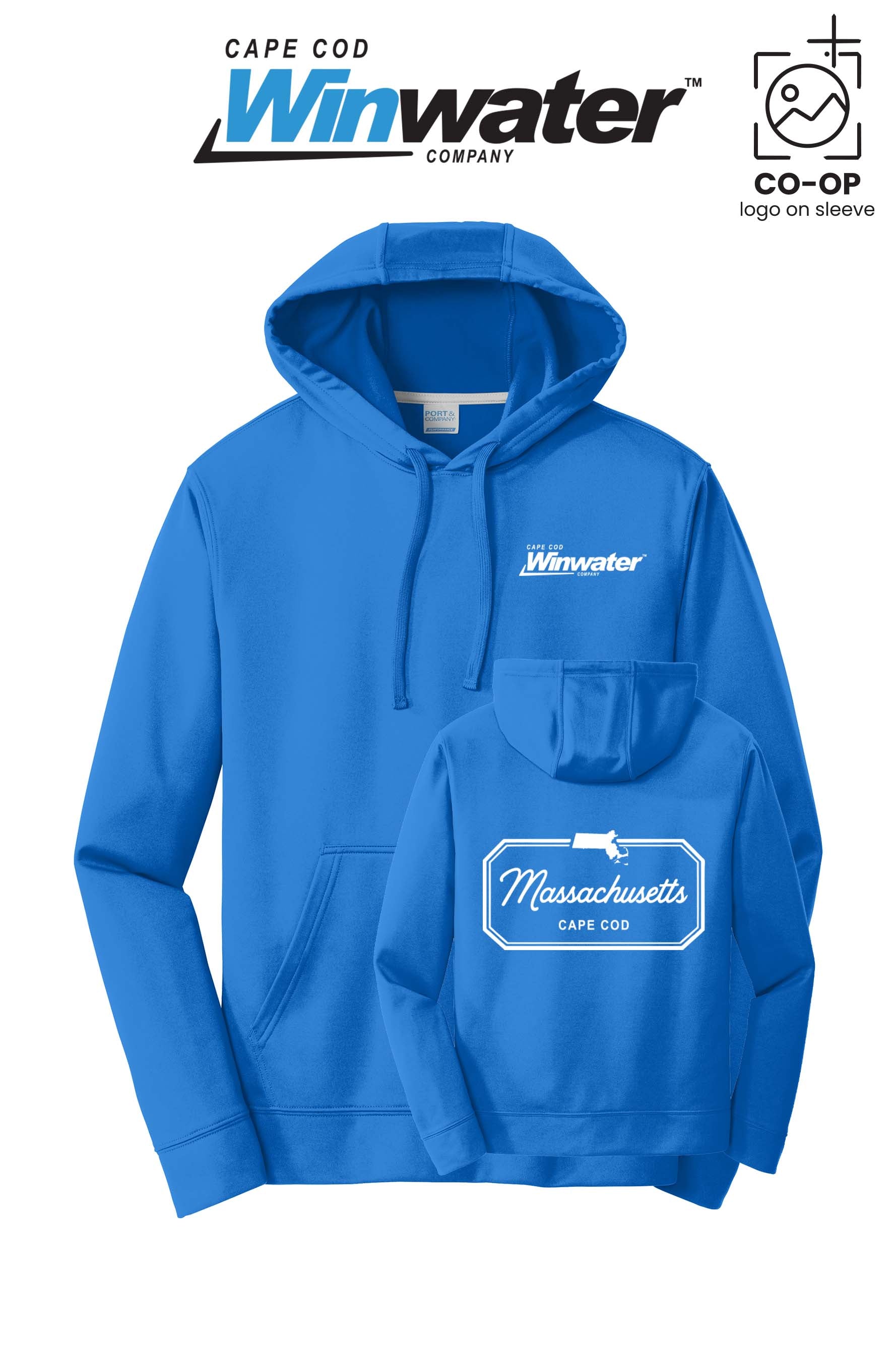 Port & Co™ Performance Fleece Pullover Hooded Sweatshirt - Winwater Cape Cod