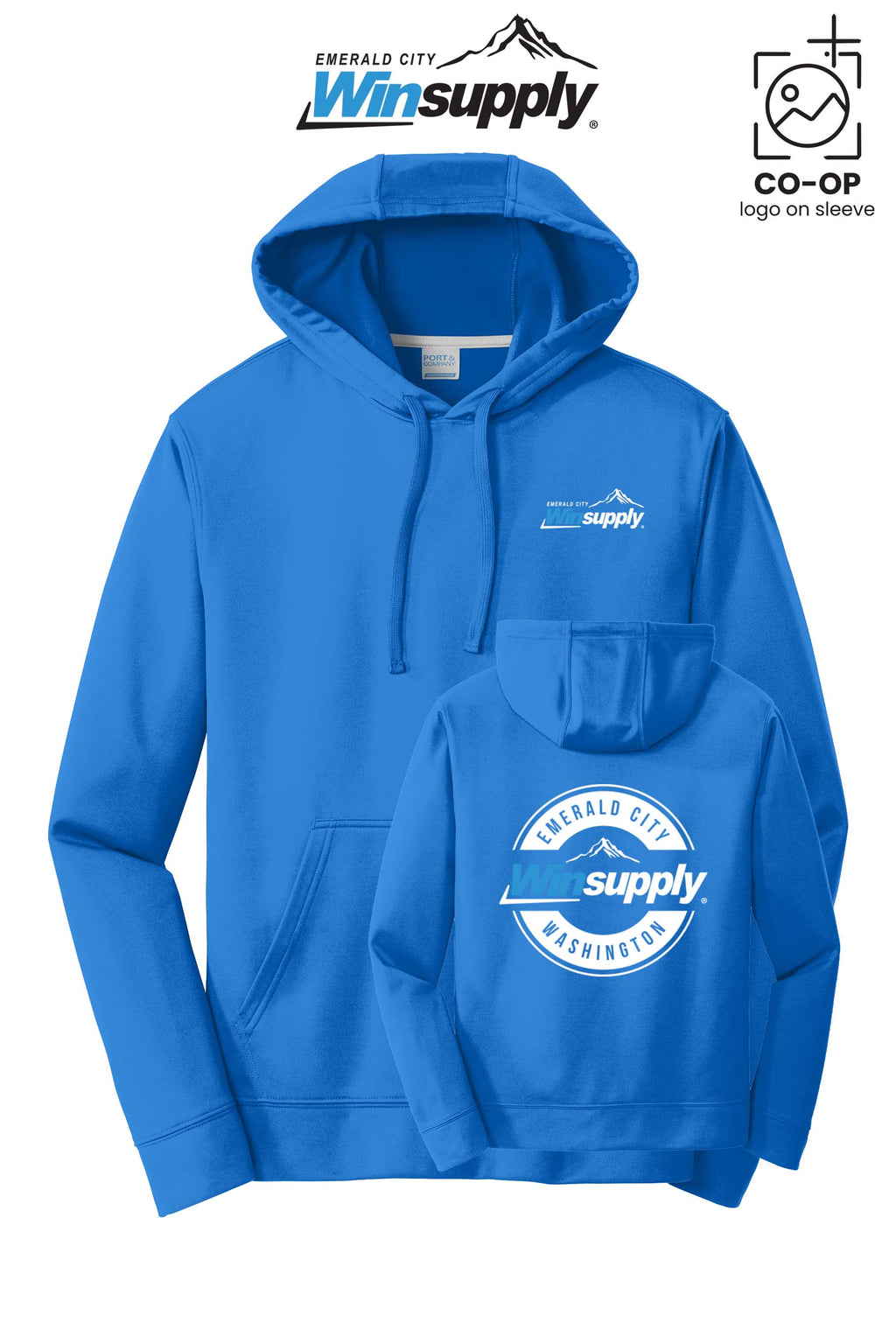 Port & Co™ Performance Fleece Pullover Hooded Sweatshirt - Winsupply Emerald City