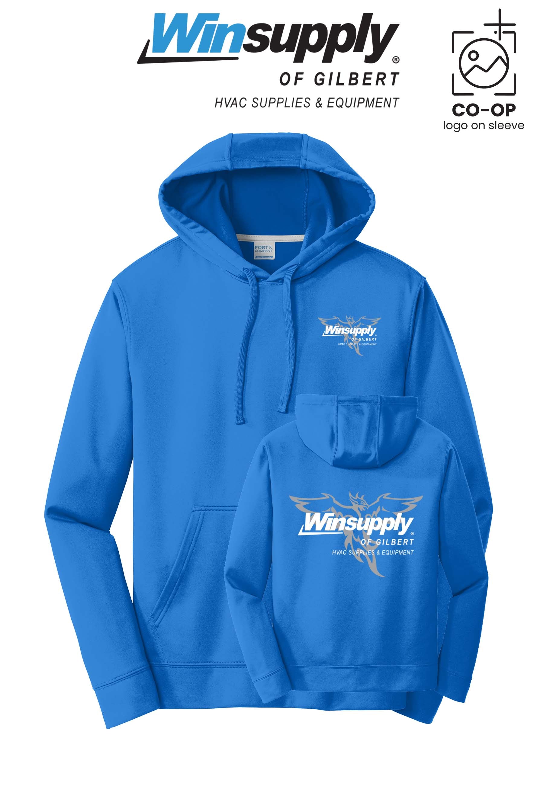 Port & Co™ Performance Fleece Pullover Hooded Sweatshirt - Winsupply of Gilbert