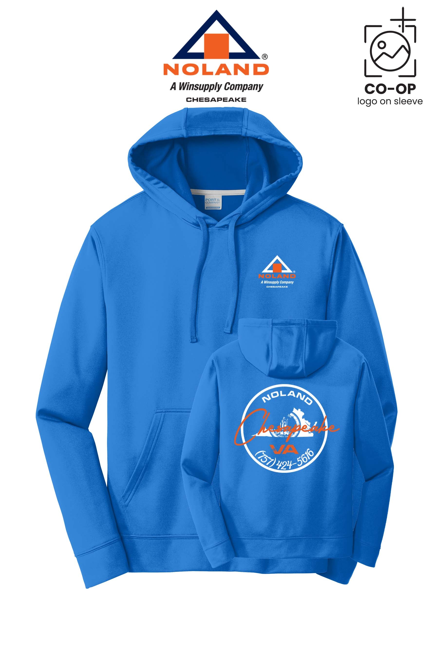 Port & Co™ Performance Fleece Pullover Hooded Sweatshirt - Noland Company Chesapeake