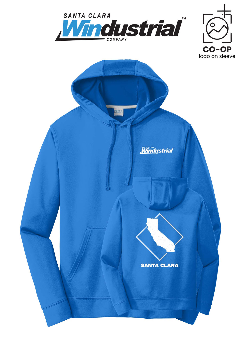 Port & Co™ Performance Fleece Pullover Hooded Sweatshirt - Santa Clara Windustrial