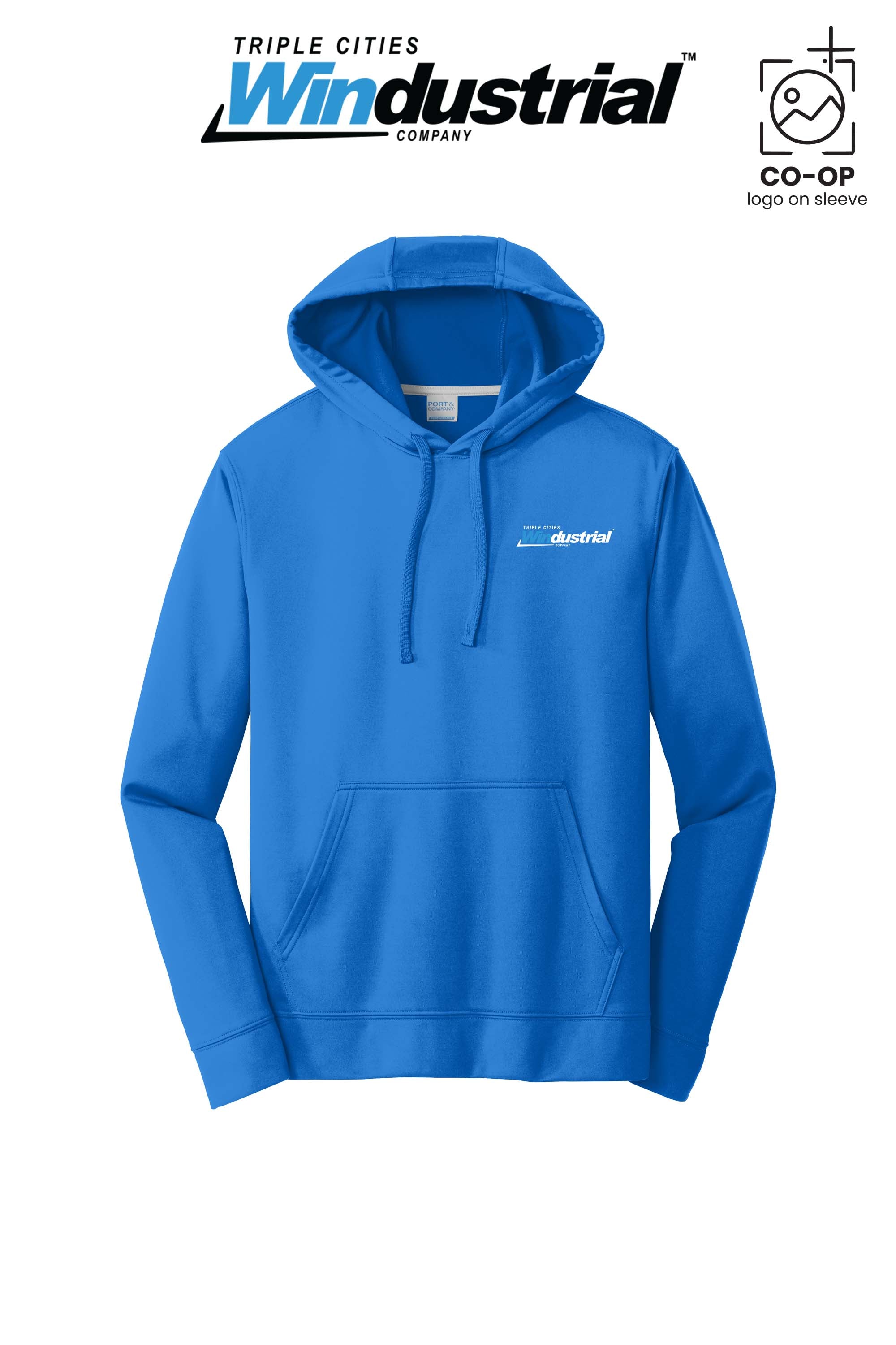 Port & Co™ Performance Fleece Pullover Hooded Sweatshirt - Windustrial Triple Cities (Left Chest Only)