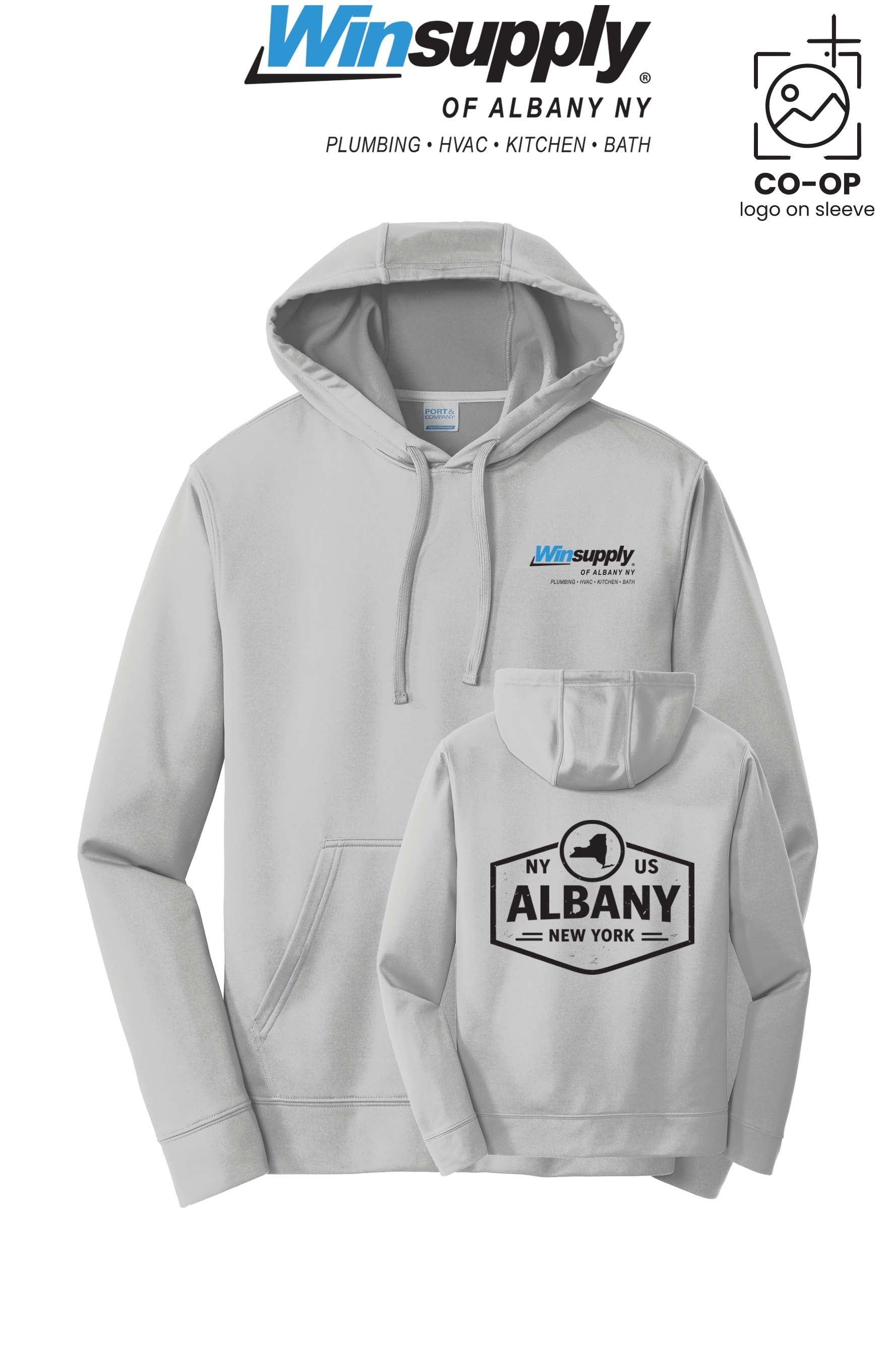 Port & Co™ Performance Fleece Pullover Hooded Sweatshirt - Winsupply of Albany NY