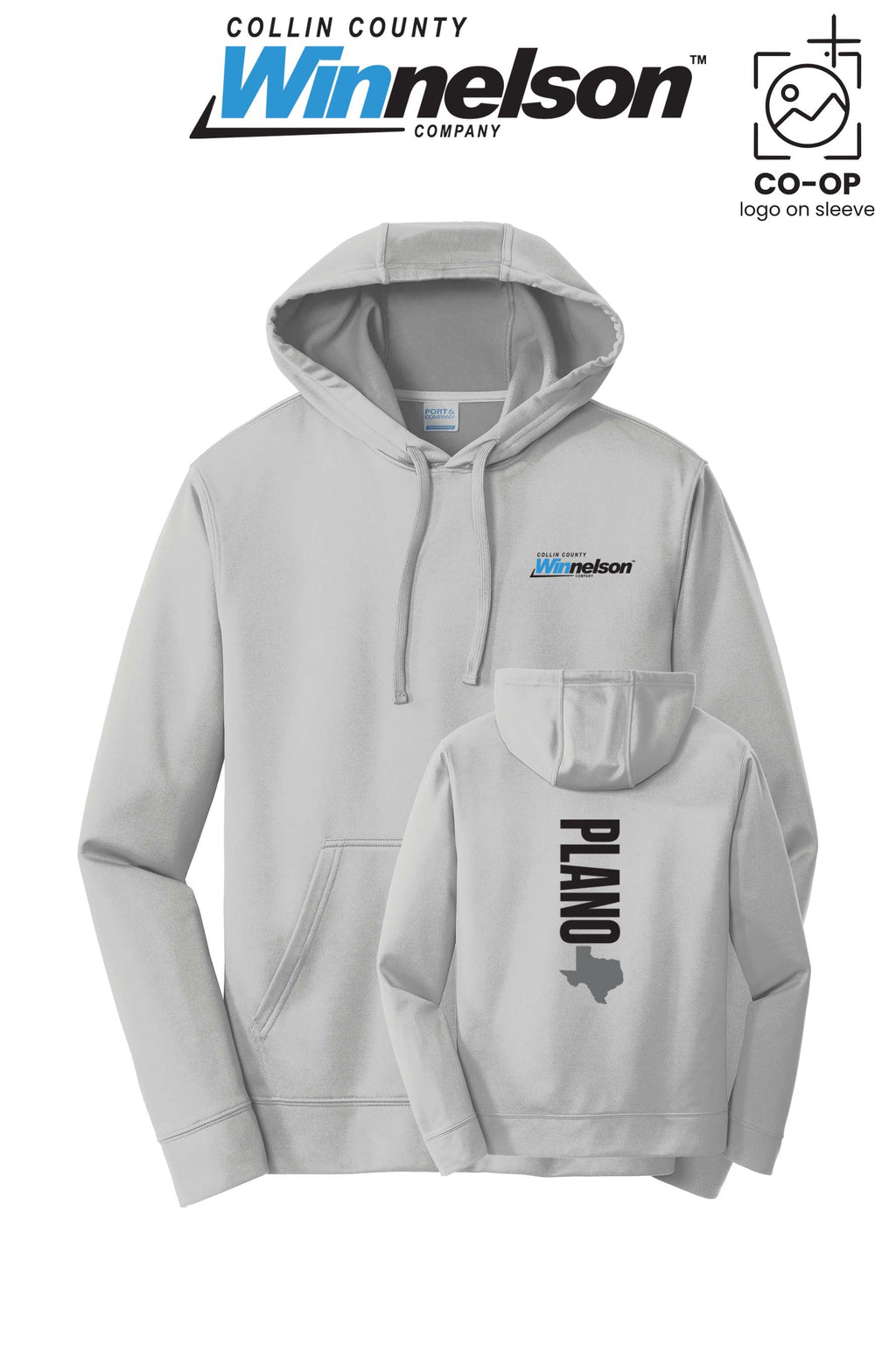 Port & Co™ Performance Fleece Pullover Hooded Sweatshirt - Collin County Winnelson