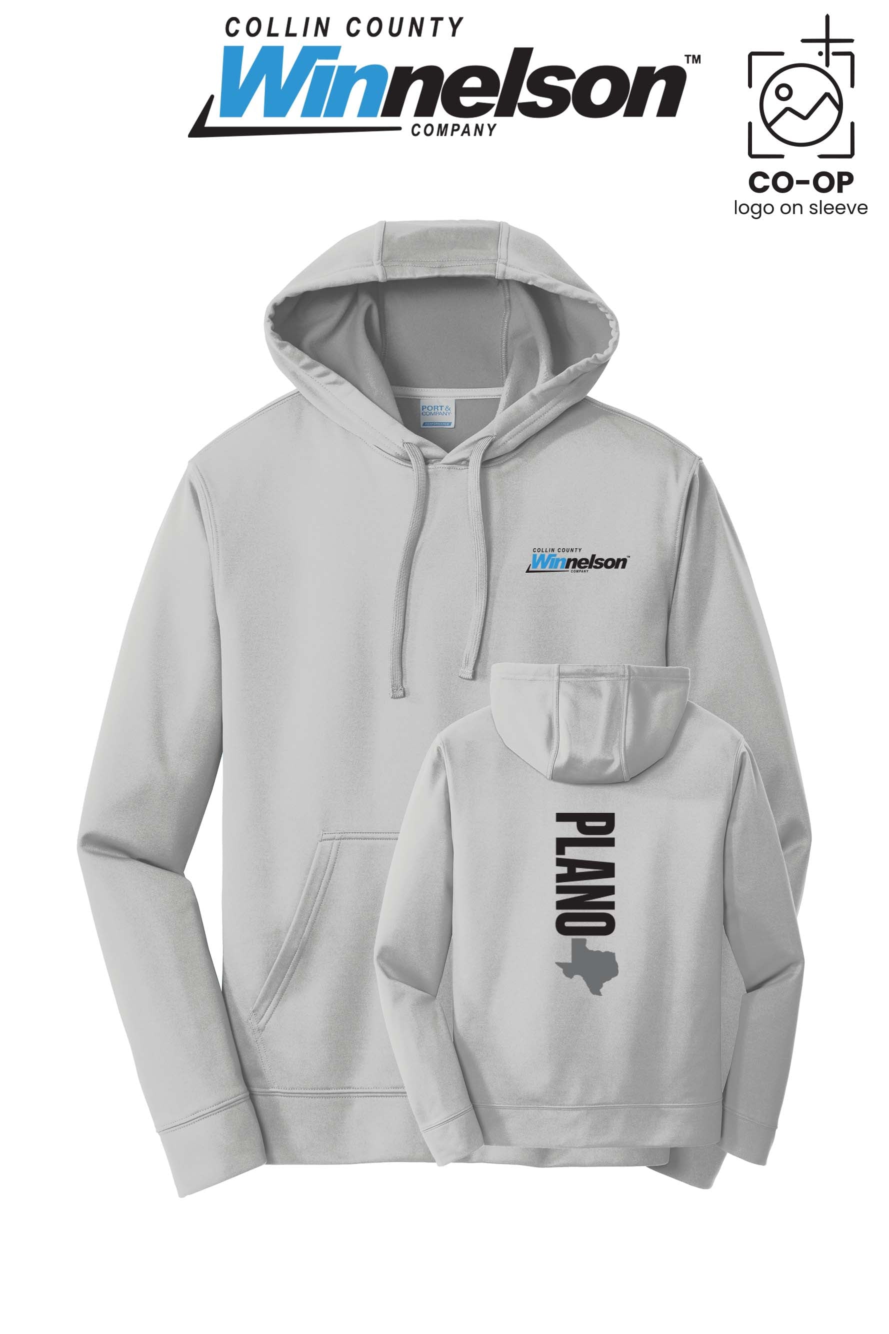 Port & Co™ Performance Fleece Pullover Hooded Sweatshirt - Collin County Winnelson