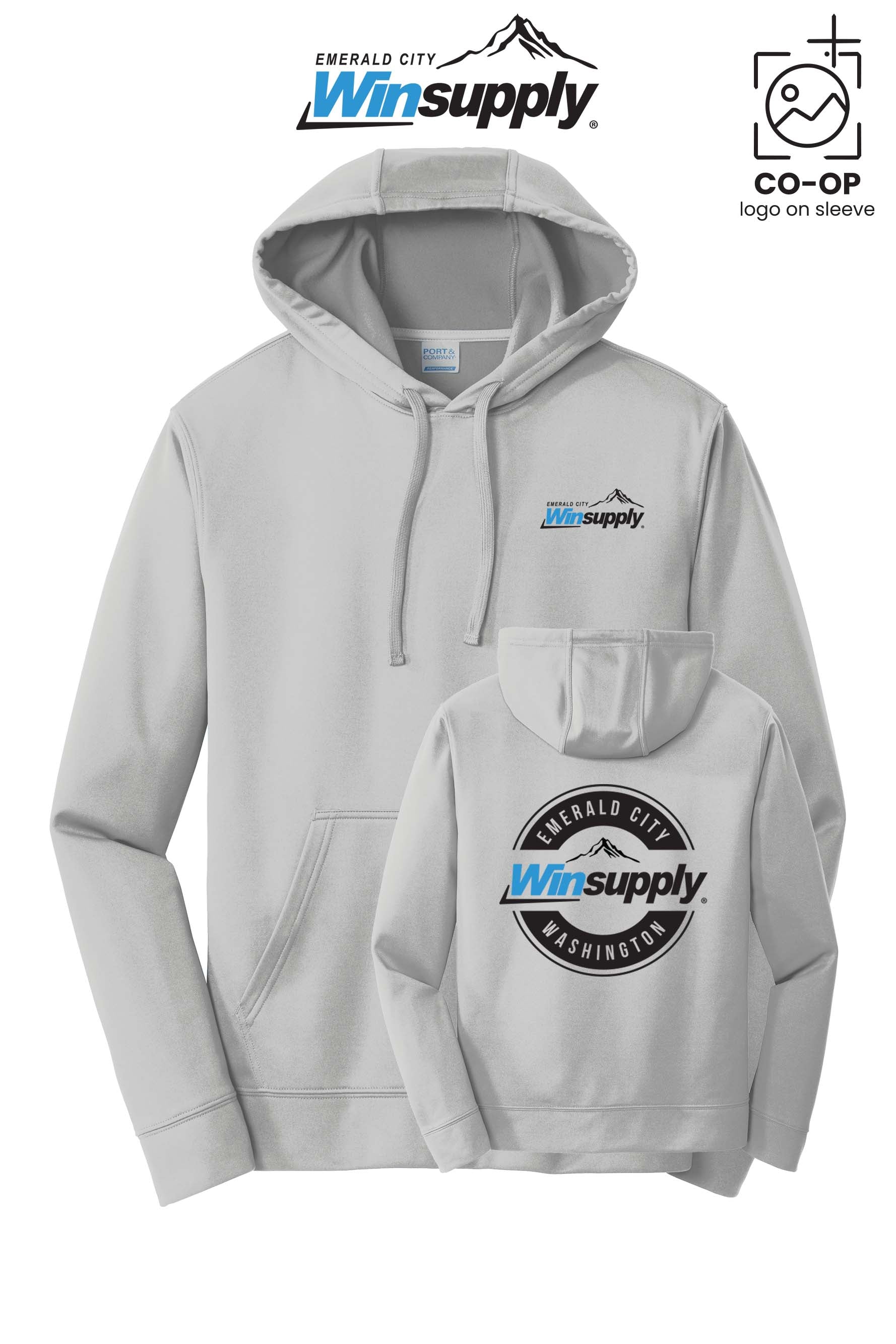Port & Co™ Performance Fleece Pullover Hooded Sweatshirt - Winsupply Emerald City