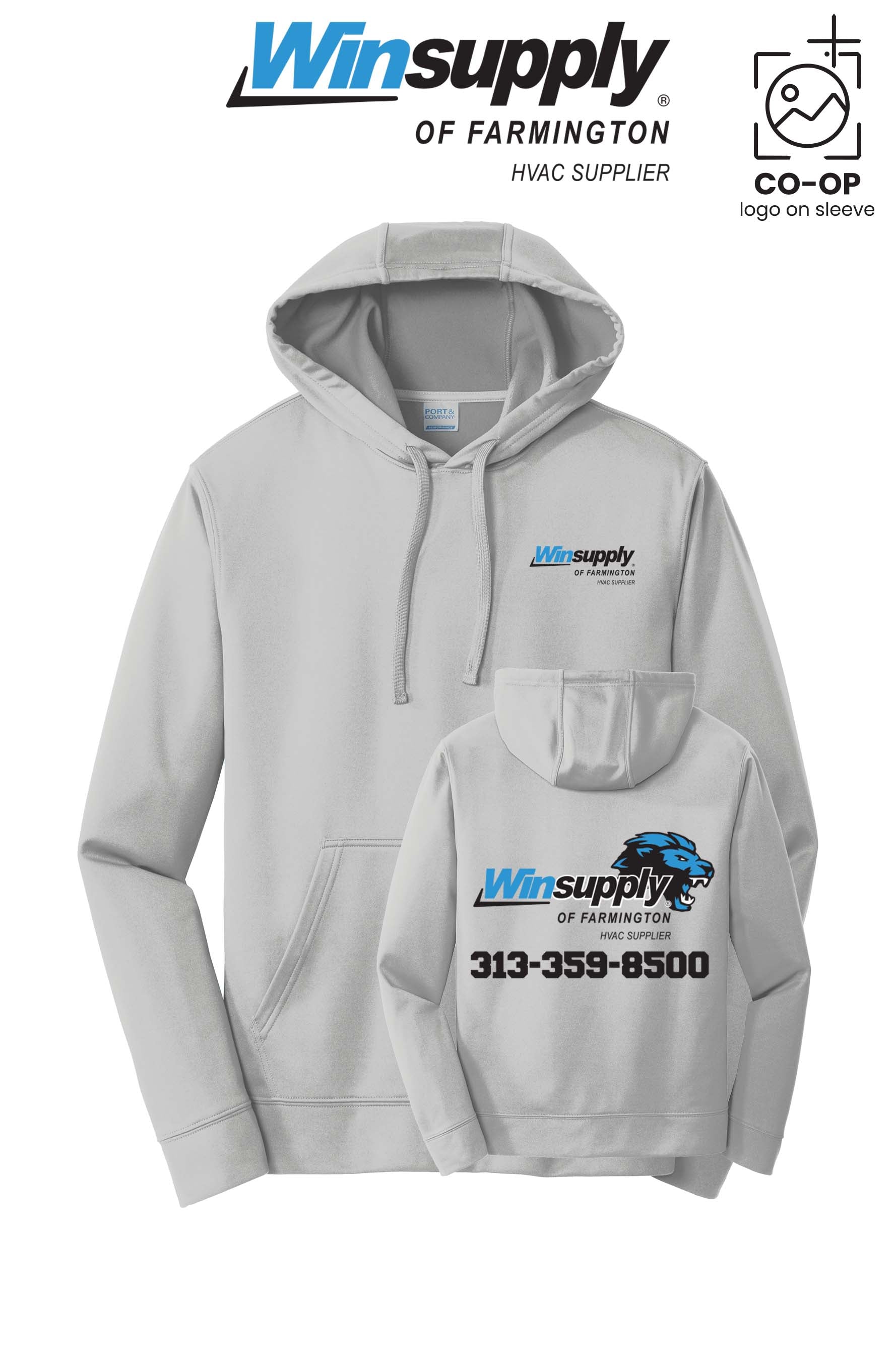 Port & Co™ Performance Fleece Pullover Hooded Sweatshirt - Winsupply of Farmington