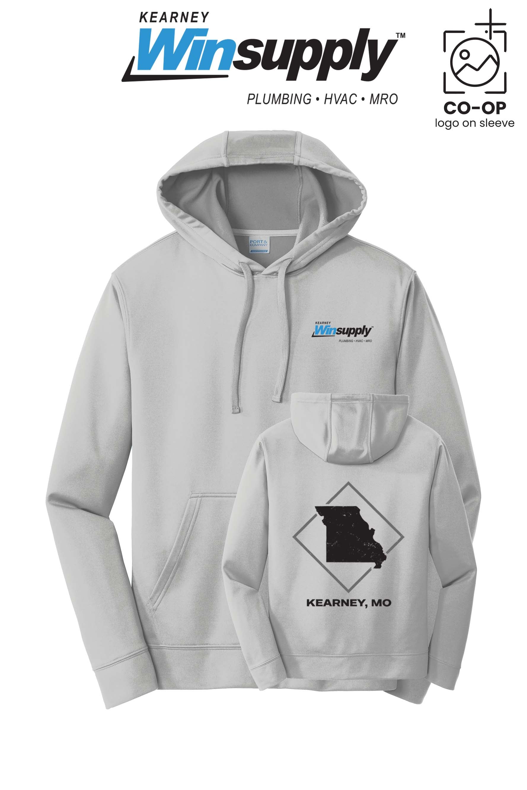 Port & Co™ Performance Fleece Pullover Hooded Sweatshirt - Kearney Winsupply