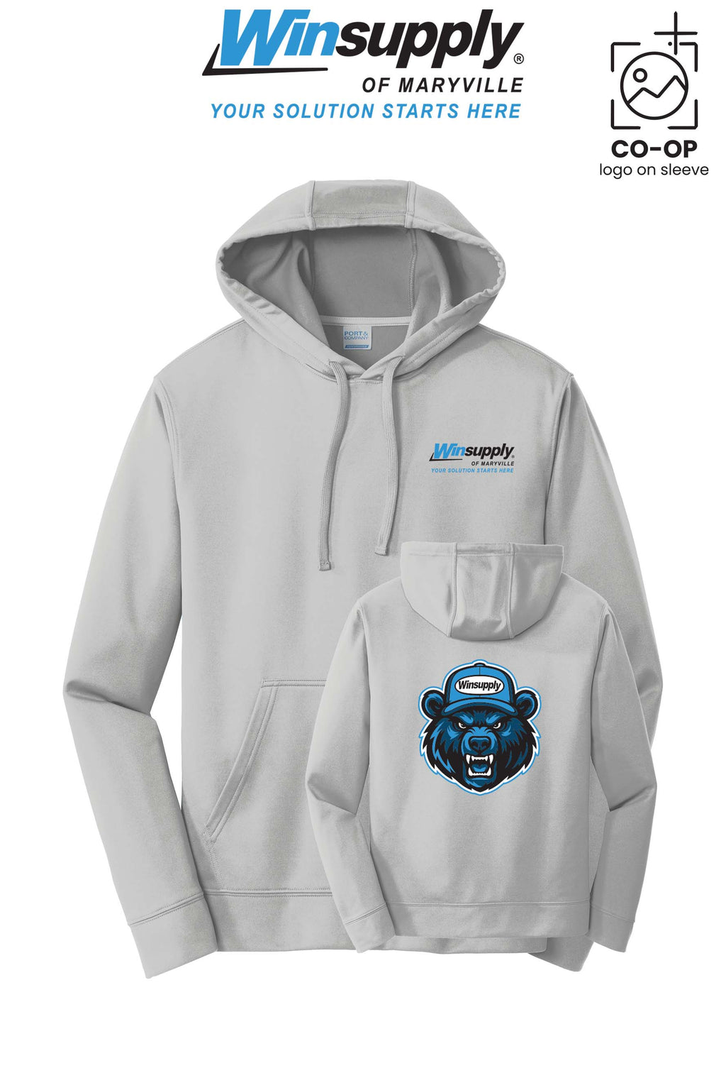 Port & Co™ Performance Fleece Pullover Hooded Sweatshirt - Winsupply of Maryville