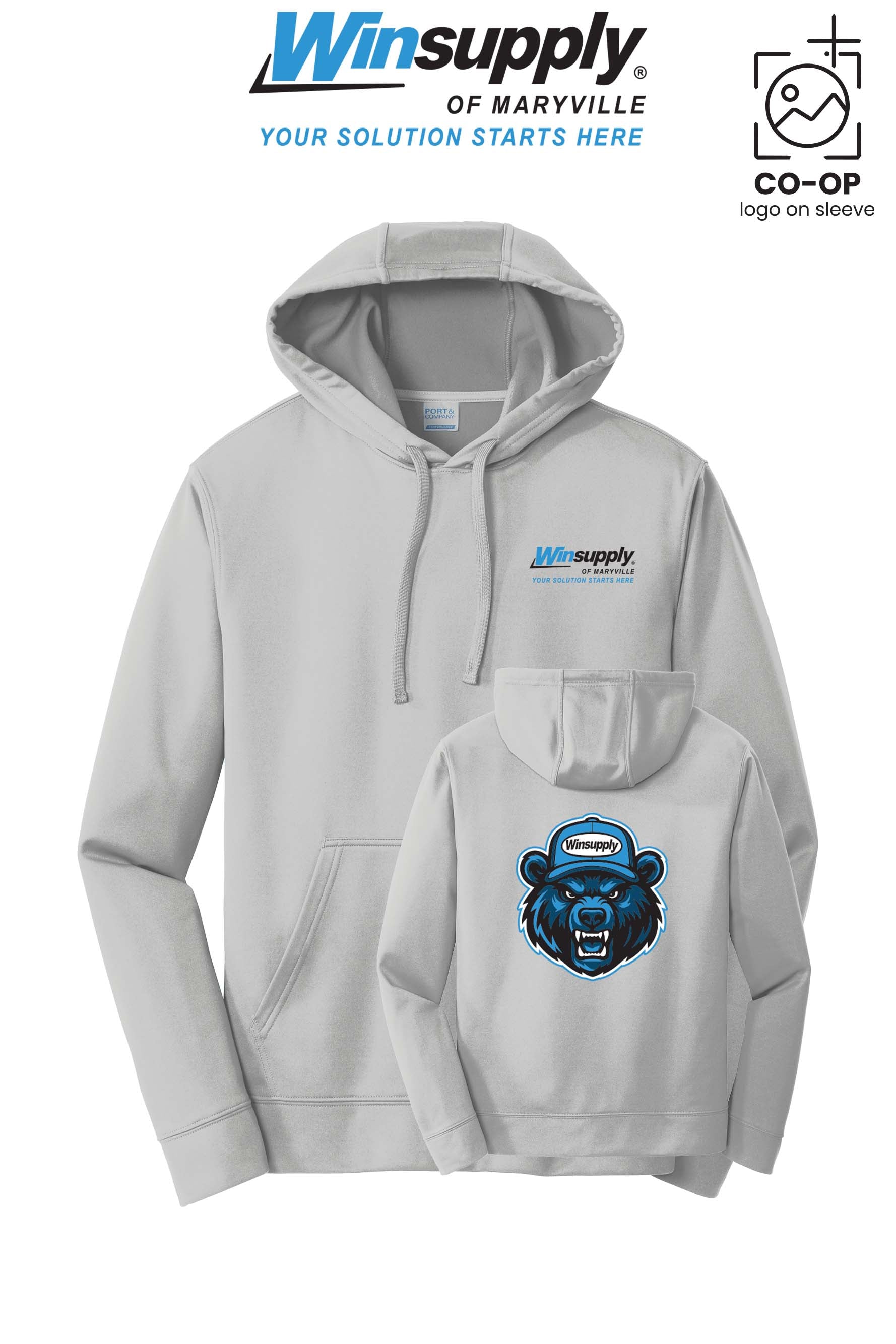Port & Co™ Performance Fleece Pullover Hooded Sweatshirt - Winsupply of Maryville