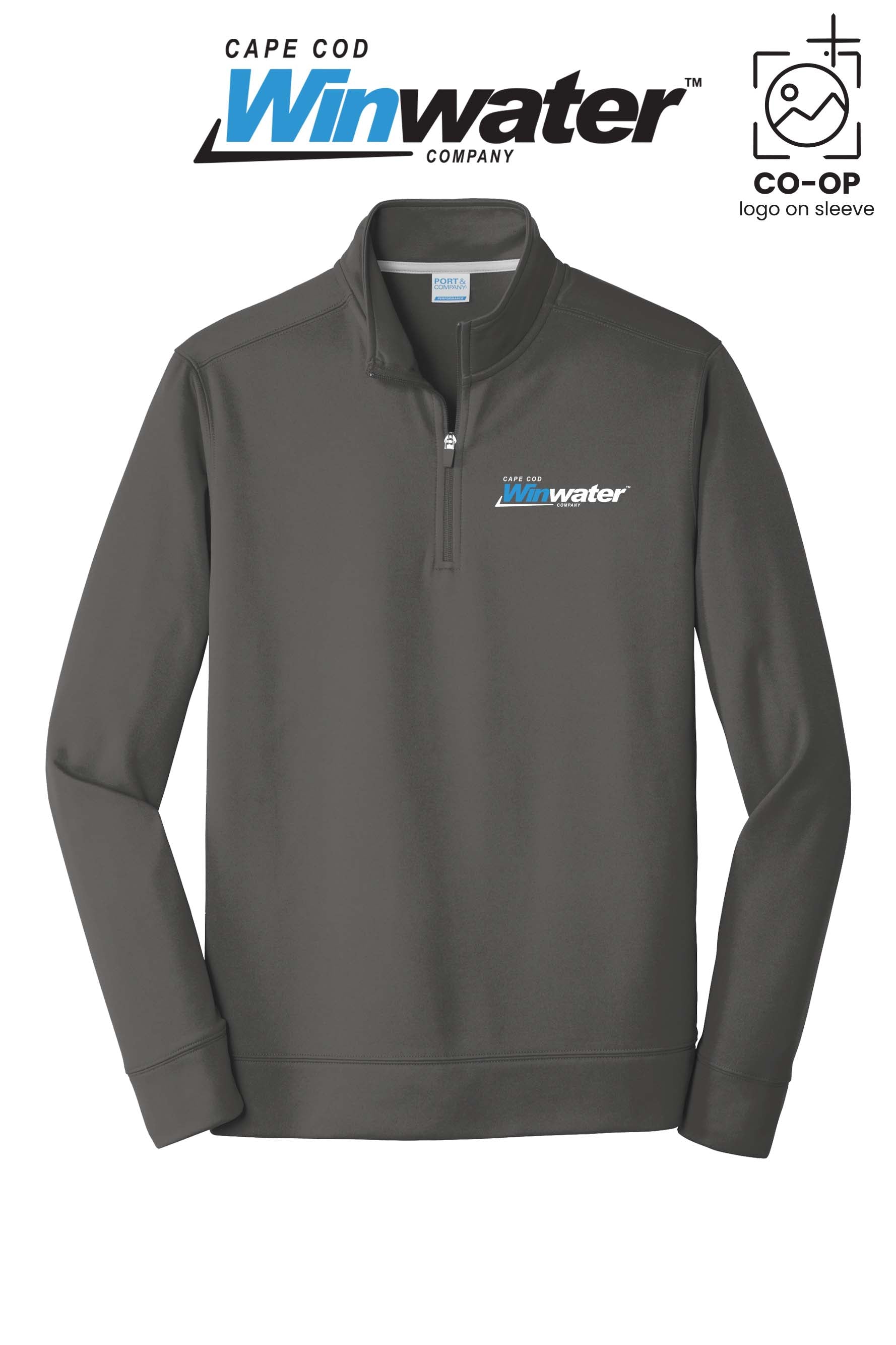Port & Co™ Performance Fleece 1/4-Zip Pullover Sweatshirt - Winwater Cape Cod