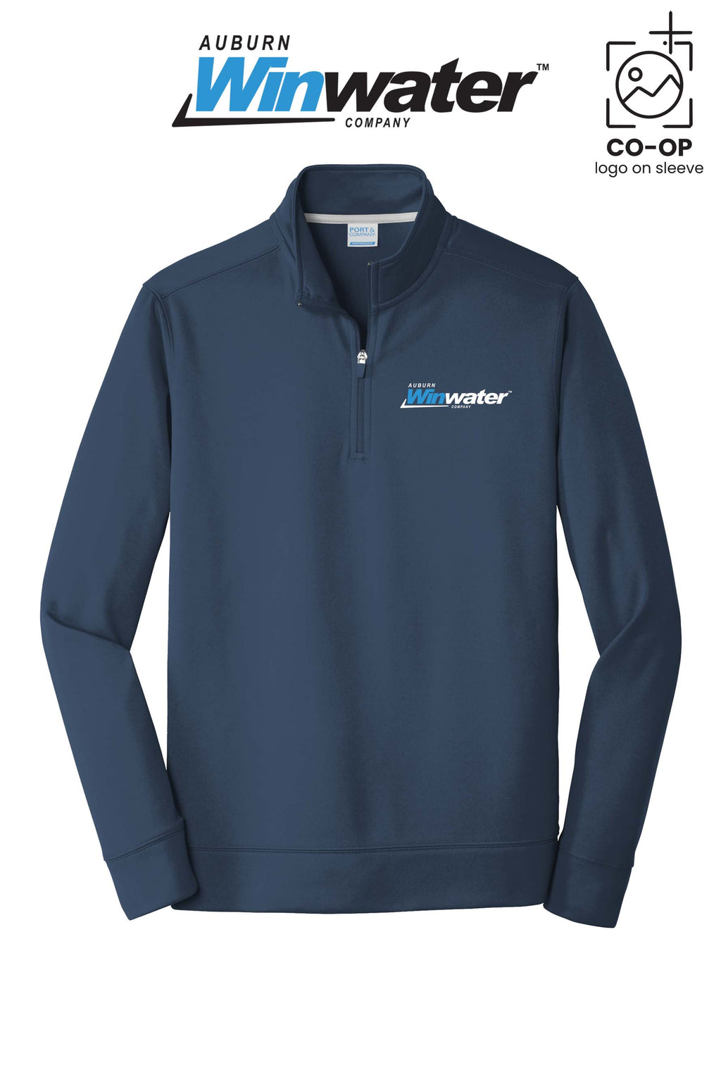 Port & Co™ Performance Fleece 1/4-Zip Pullover Sweatshirt - Auburn Winwater
