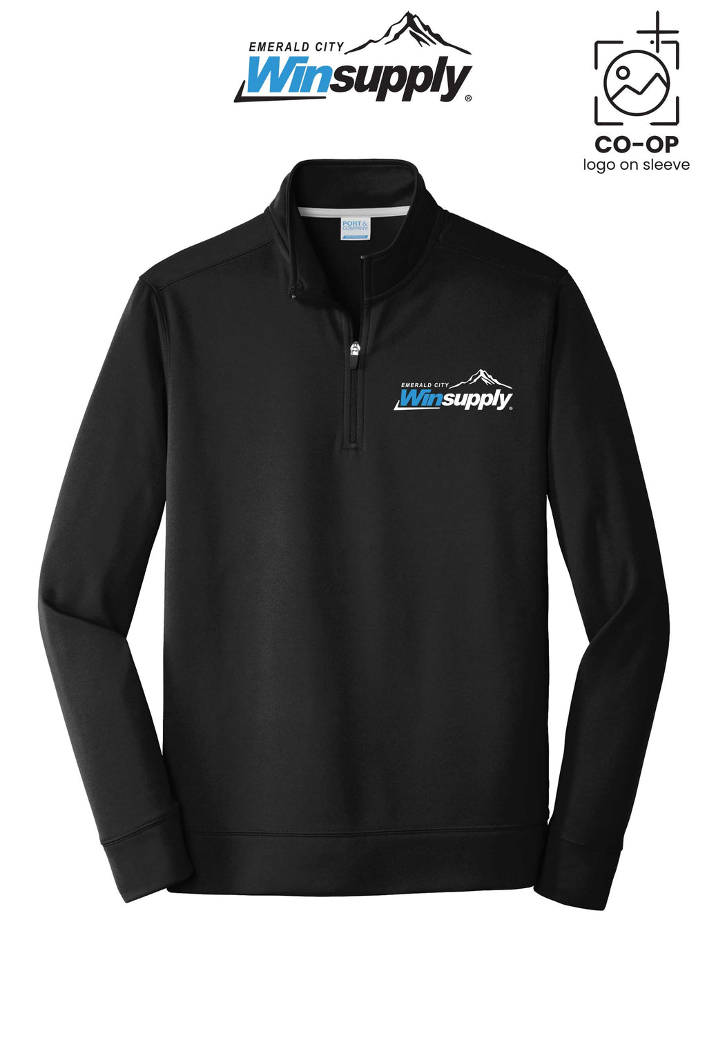 Port & Co™ Performance Fleece 1/4-Zip Pullover Sweatshirt - Winsupply Emerald City