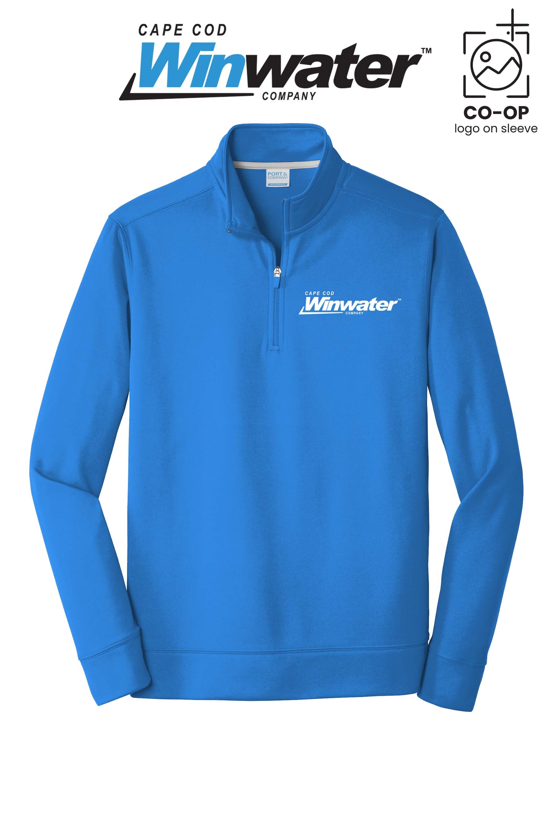 Port & Co™ Performance Fleece 1/4-Zip Pullover Sweatshirt - Winwater Cape Cod