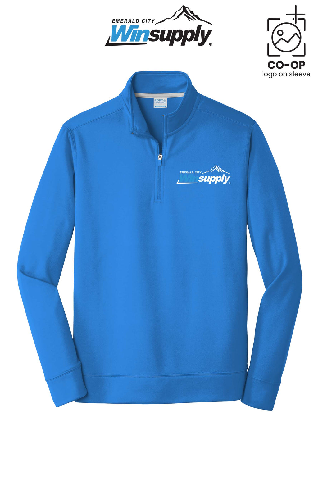 Port & Co™ Performance Fleece 1/4-Zip Pullover Sweatshirt - Winsupply Emerald City