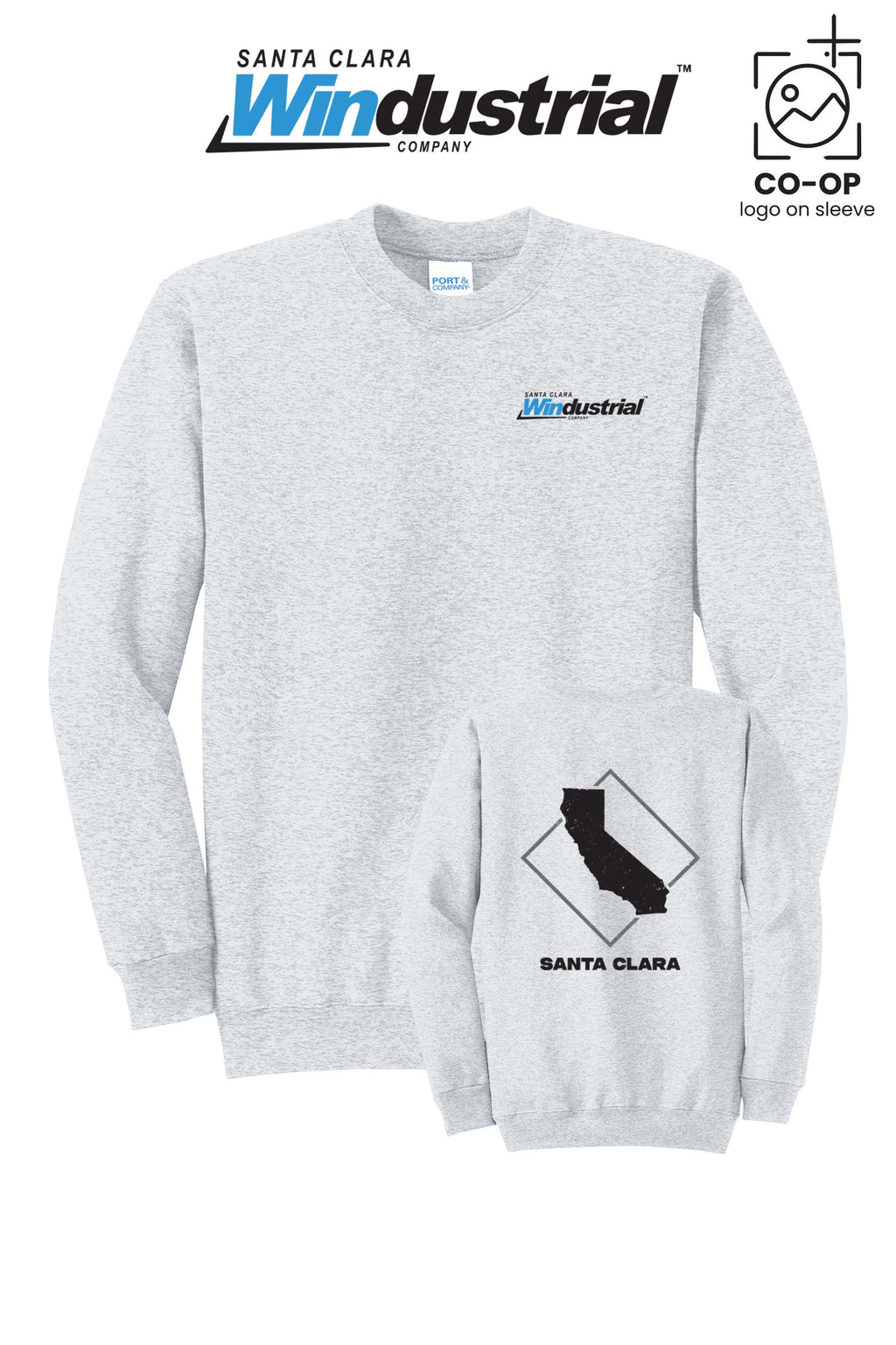 Port & Co™ Core Fleece Crewneck Sweatshirt - Santa Clara Windustrial