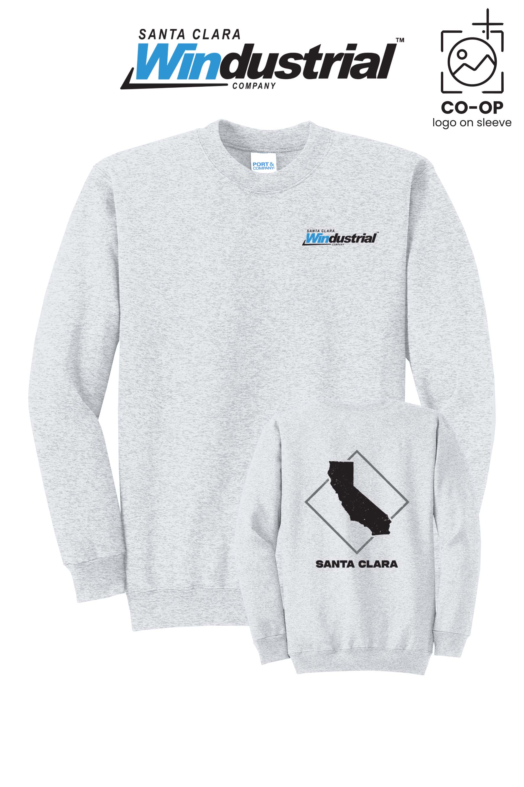 Port & Co™ Core Fleece Crewneck Sweatshirt - Santa Clara Windustrial