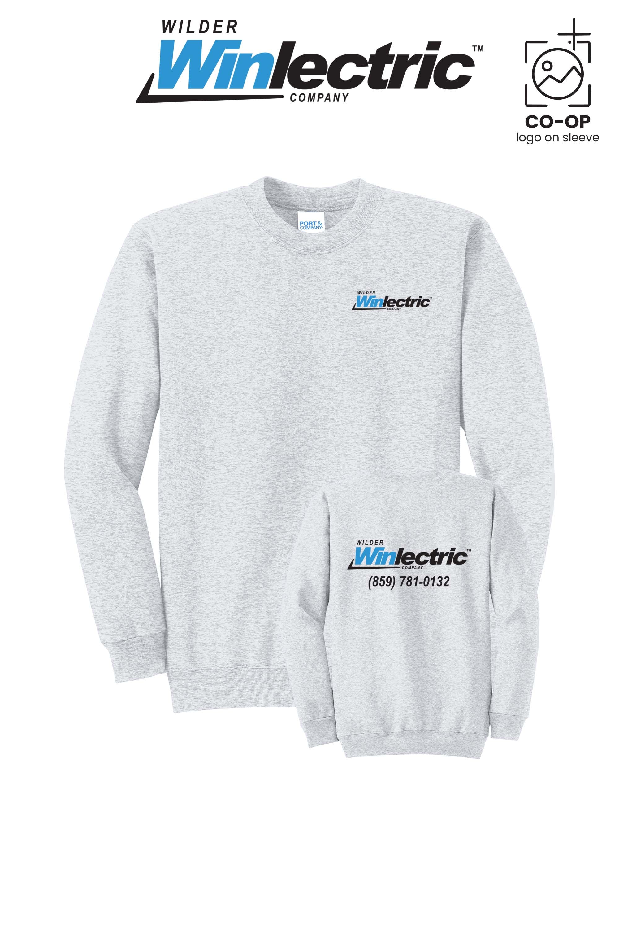 Port & Co™ Core Fleece Crewneck Sweatshirt - Wilder Winlectric