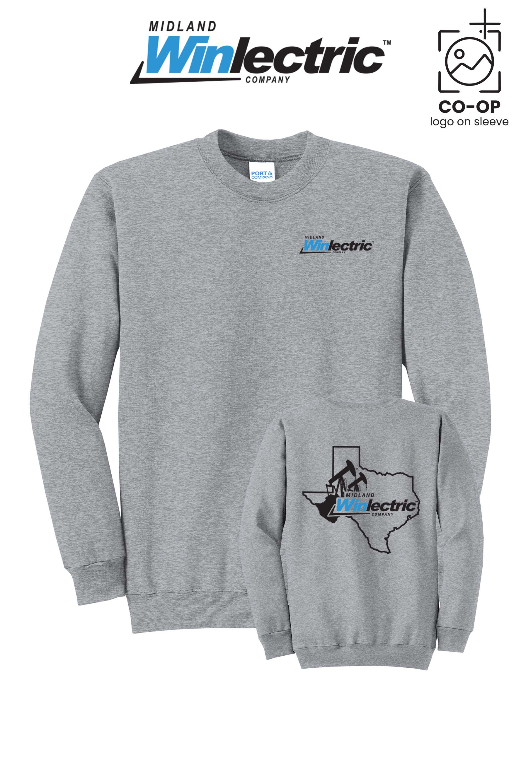 Port & Co™ Core Fleece Crewneck Sweatshirt - Winlectric of Midland