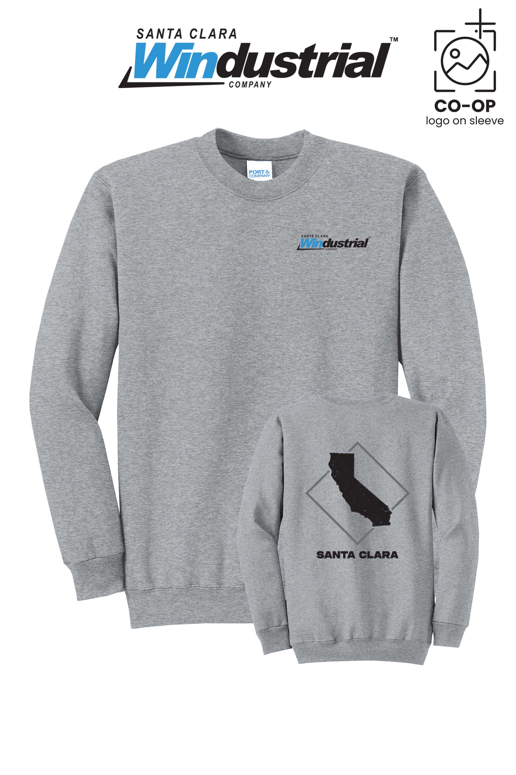 Port & Co™ Core Fleece Crewneck Sweatshirt - Santa Clara Windustrial
