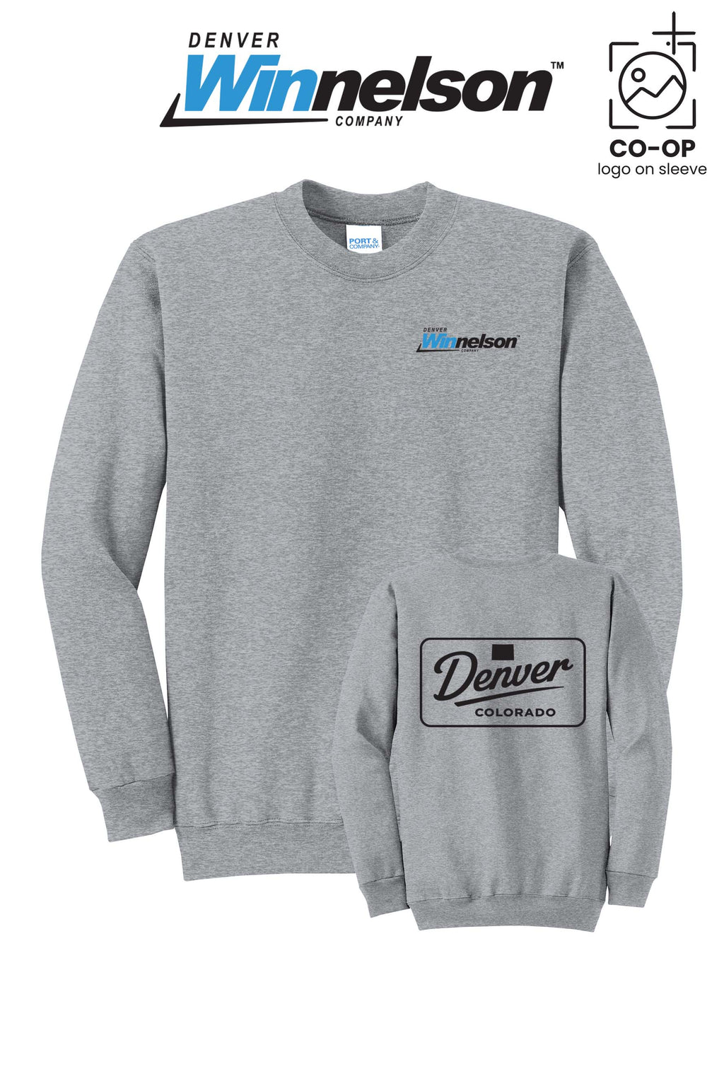 Port & Co™ Core Fleece Crewneck Sweatshirt - Denver Winnelson
