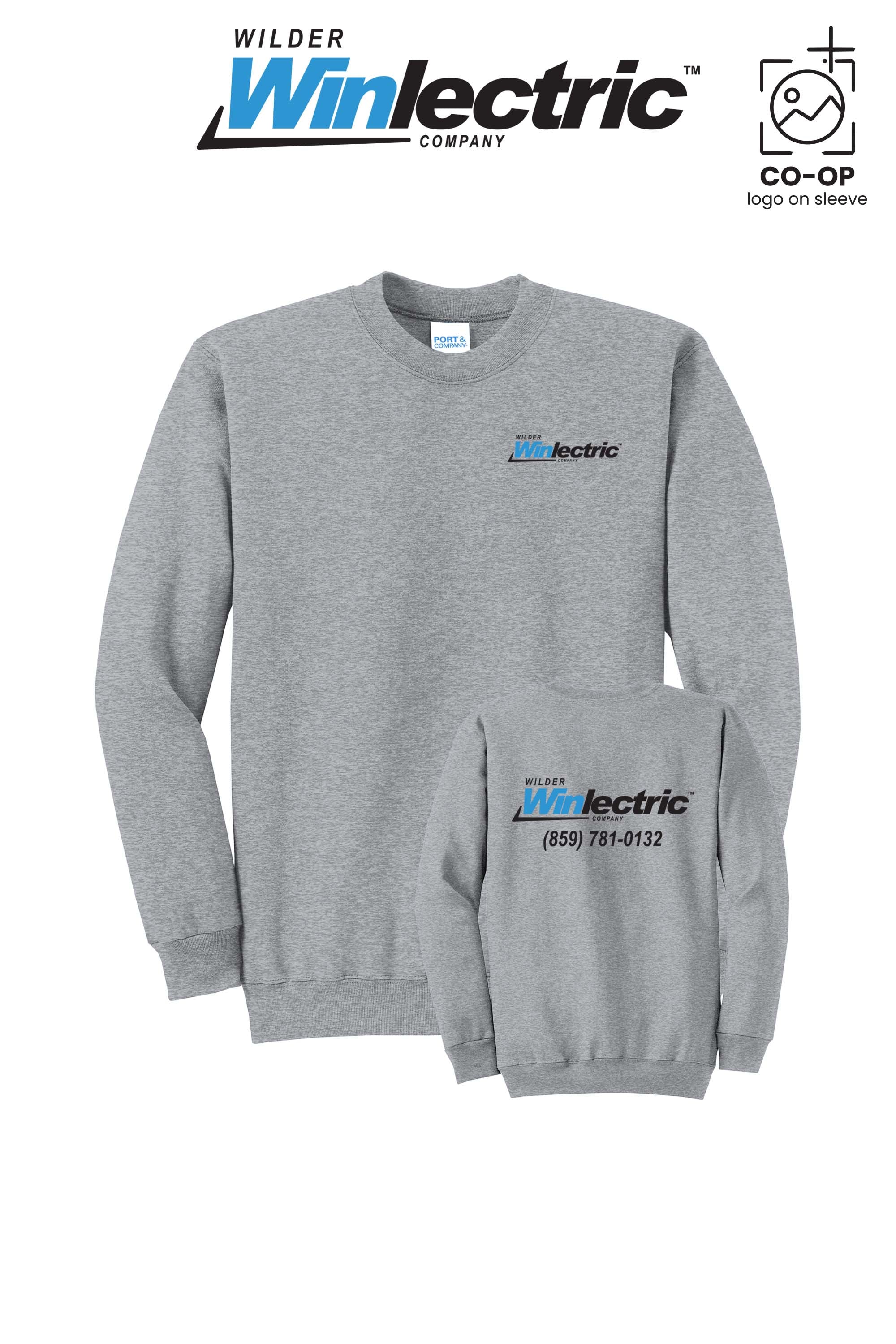 Port & Co™ Core Fleece Crewneck Sweatshirt - Wilder Winlectric