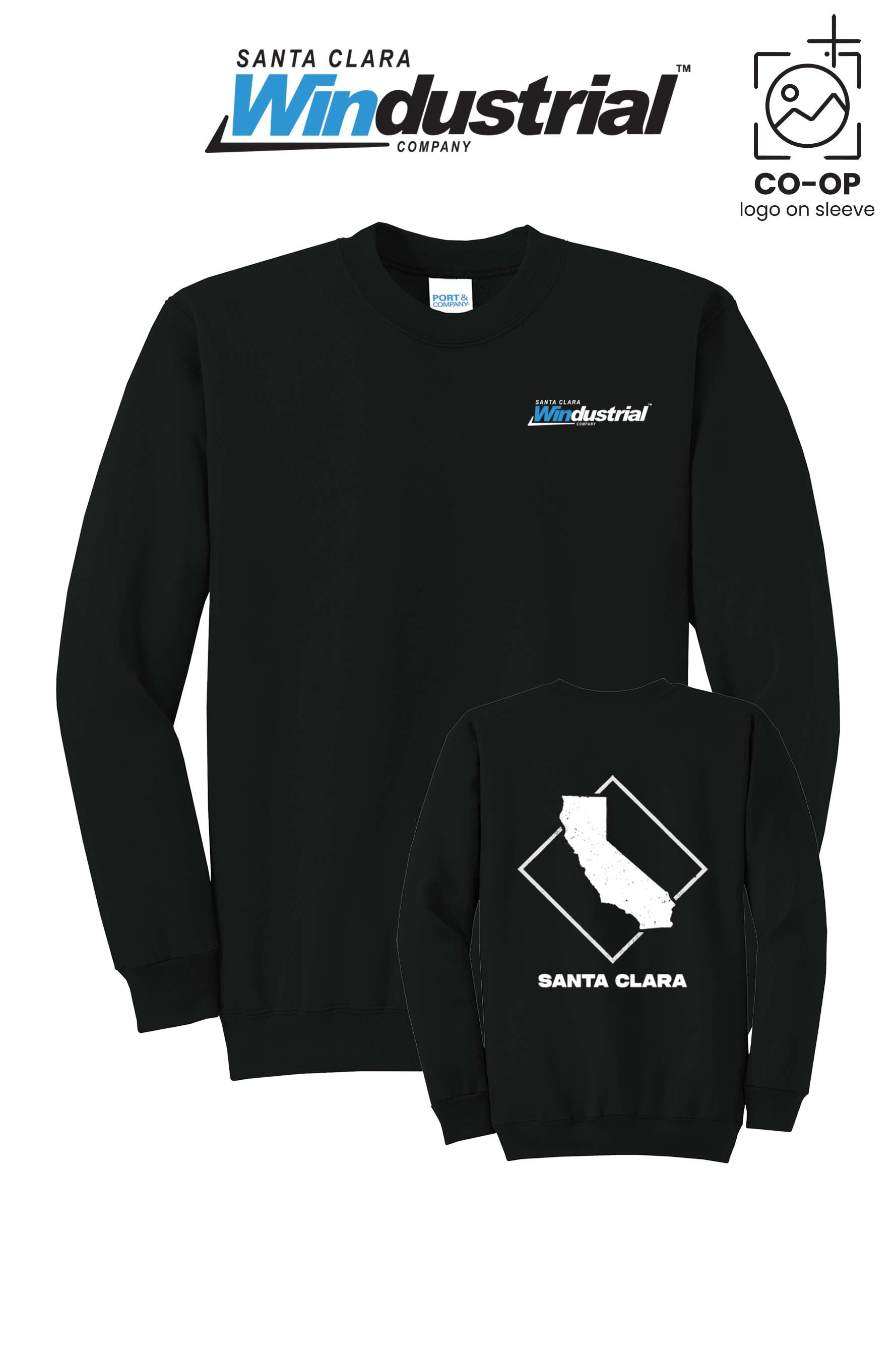 Port & Co™ Core Fleece Crewneck Sweatshirt - Santa Clara Windustrial