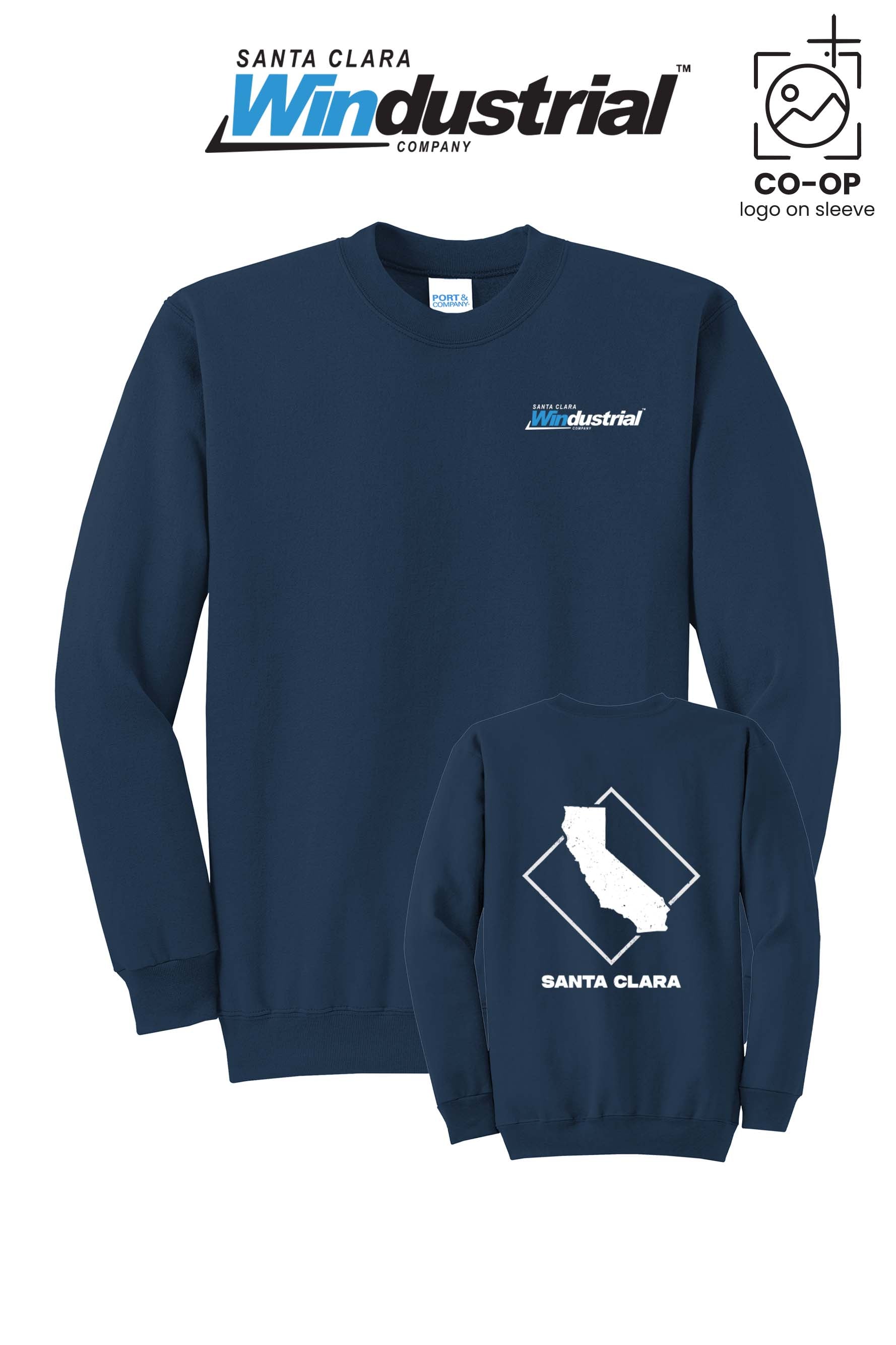 Port & Co™ Core Fleece Crewneck Sweatshirt - Santa Clara Windustrial