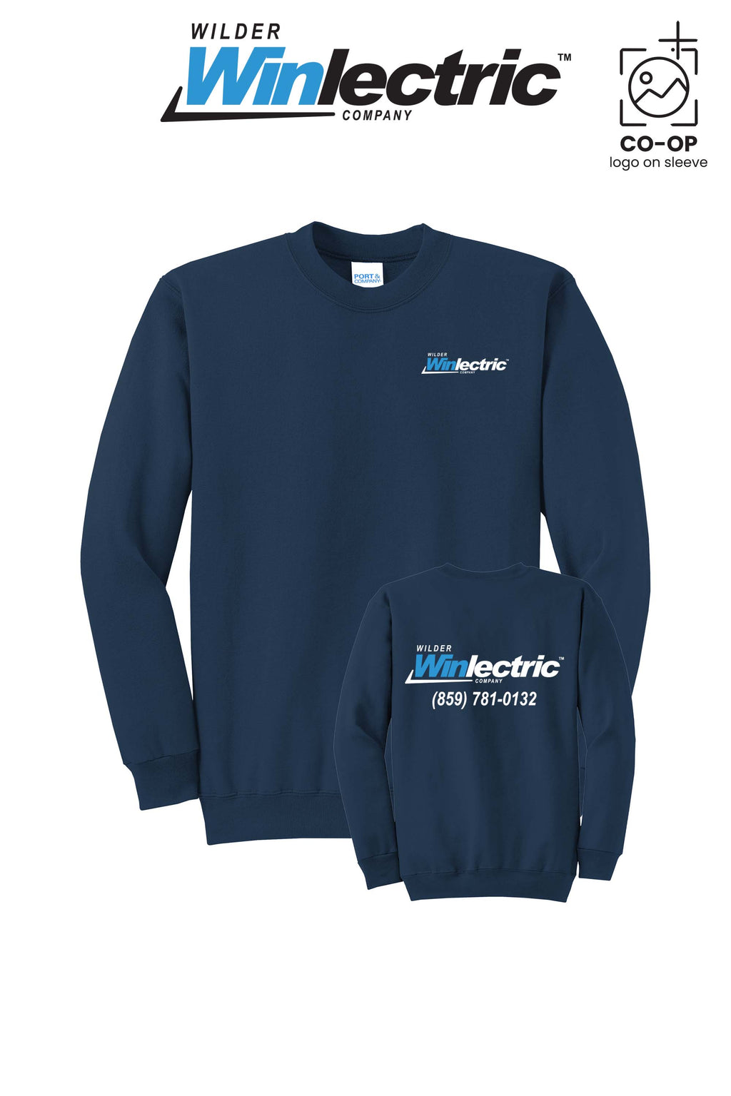 Port & Co™ Core Fleece Crewneck Sweatshirt - Wilder Winlectric