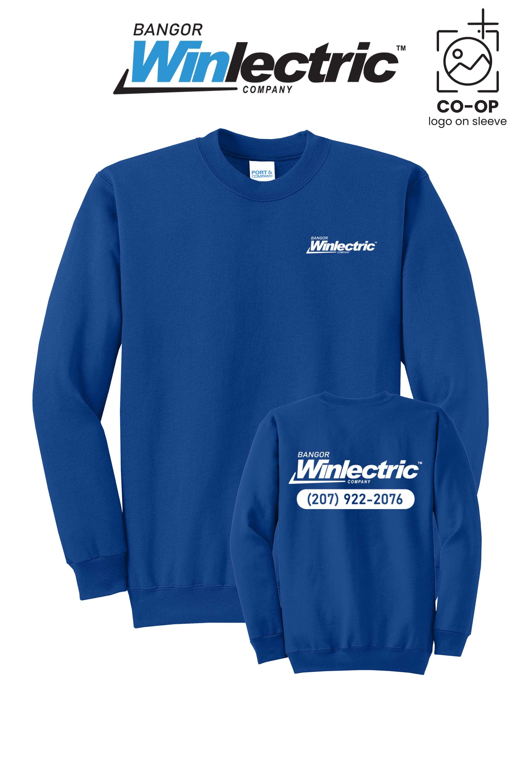 Port & Co™ Core Fleece Crewneck Sweatshirt - Winlectric Bangor