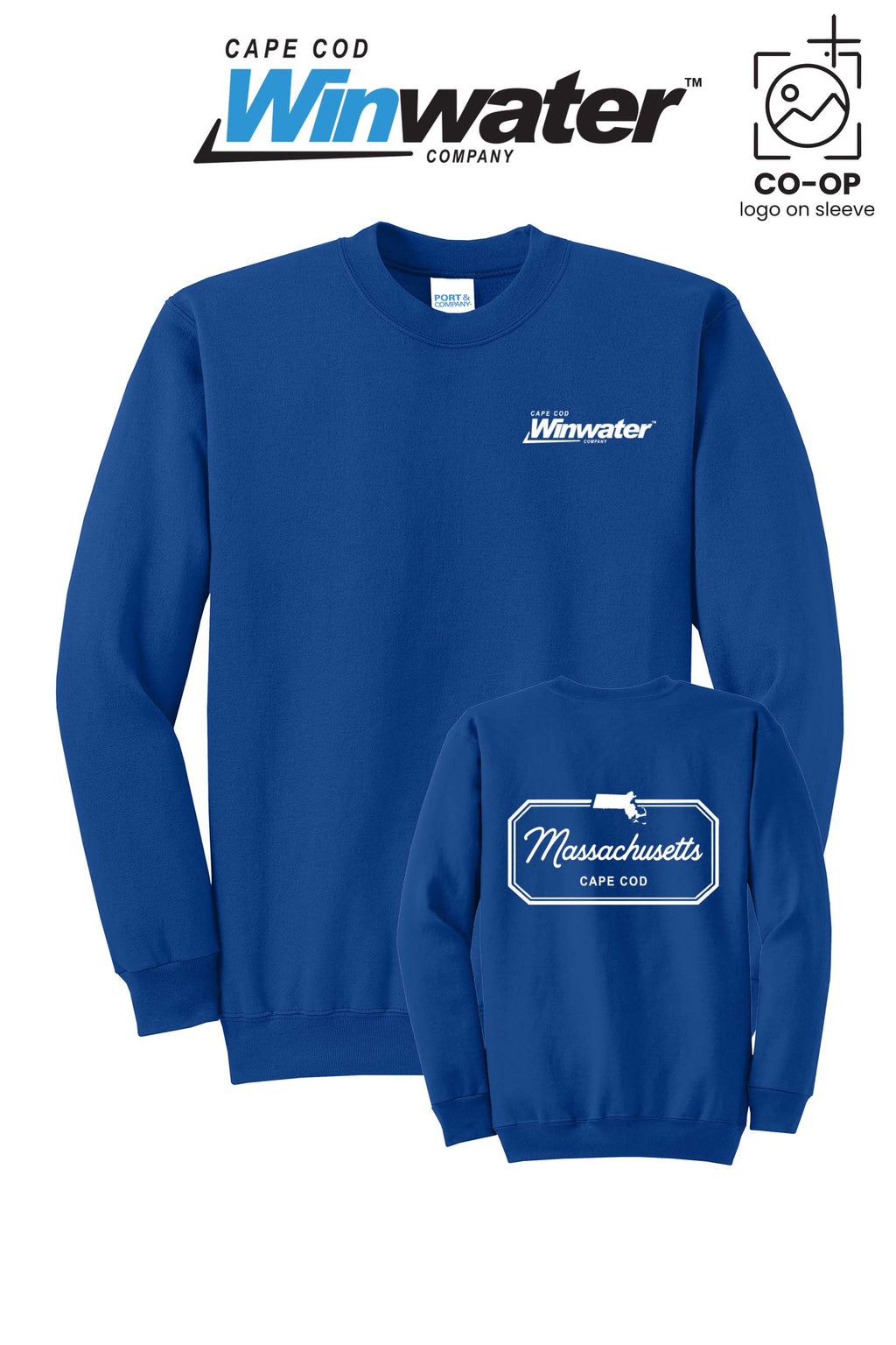 Port & Co™ Core Fleece Crewneck Sweatshirt - Winwater Cape Cod
