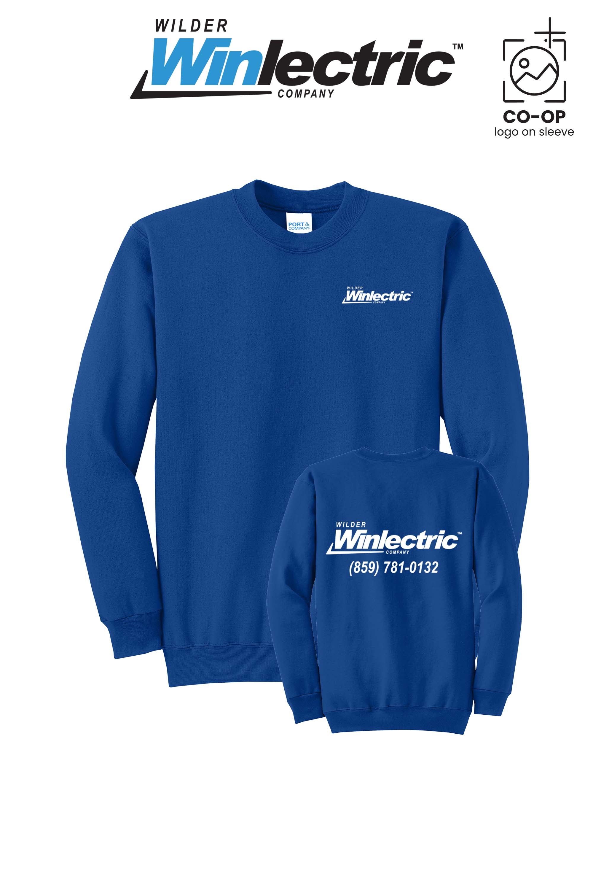 Port & Co™ Core Fleece Crewneck Sweatshirt - Wilder Winlectric