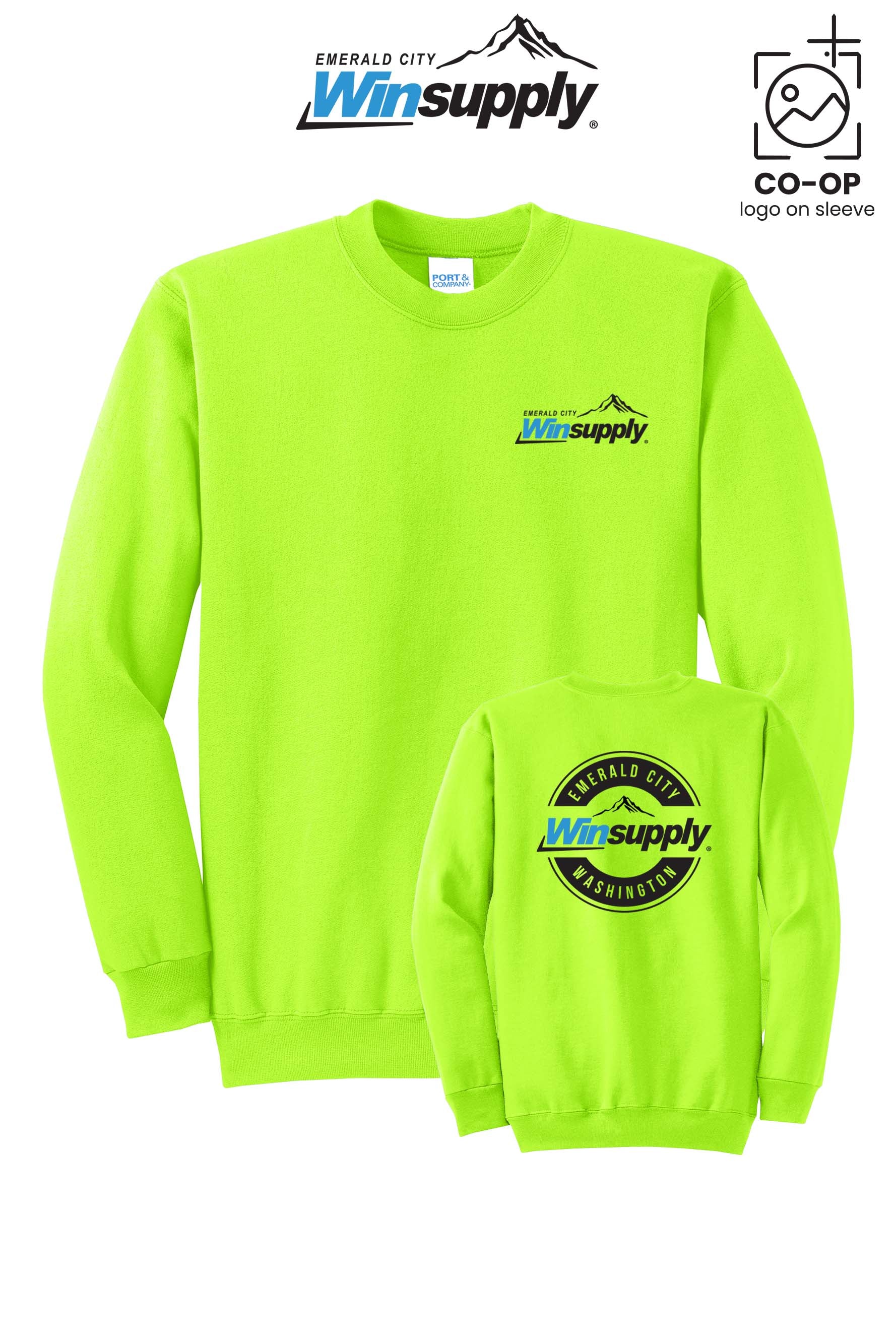 Port & Co™ Core Fleece Crewneck Sweatshirt - Winsupply Emerald City