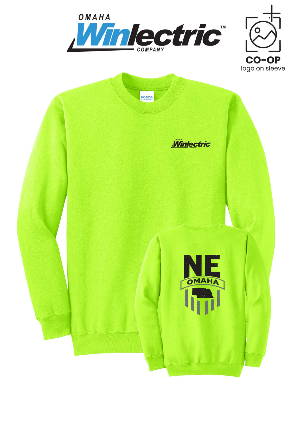Port & Co™ Core Fleece Crewneck Sweatshirt - Omaha Winlectric