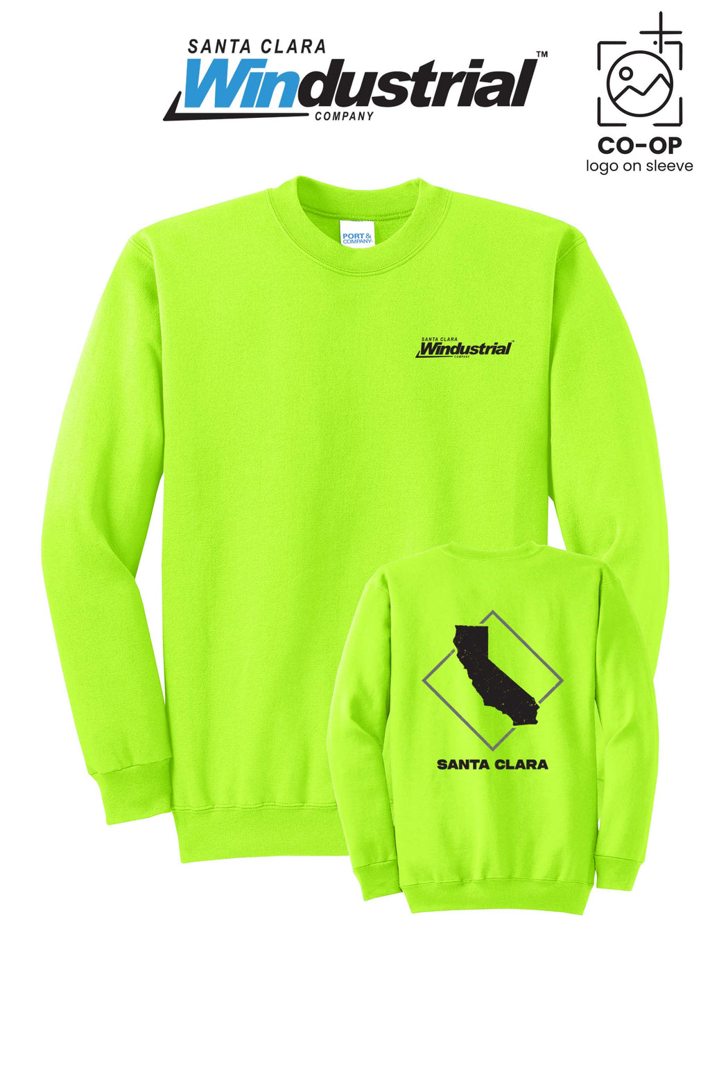 Port & Co™ Core Fleece Crewneck Sweatshirt - Santa Clara Windustrial