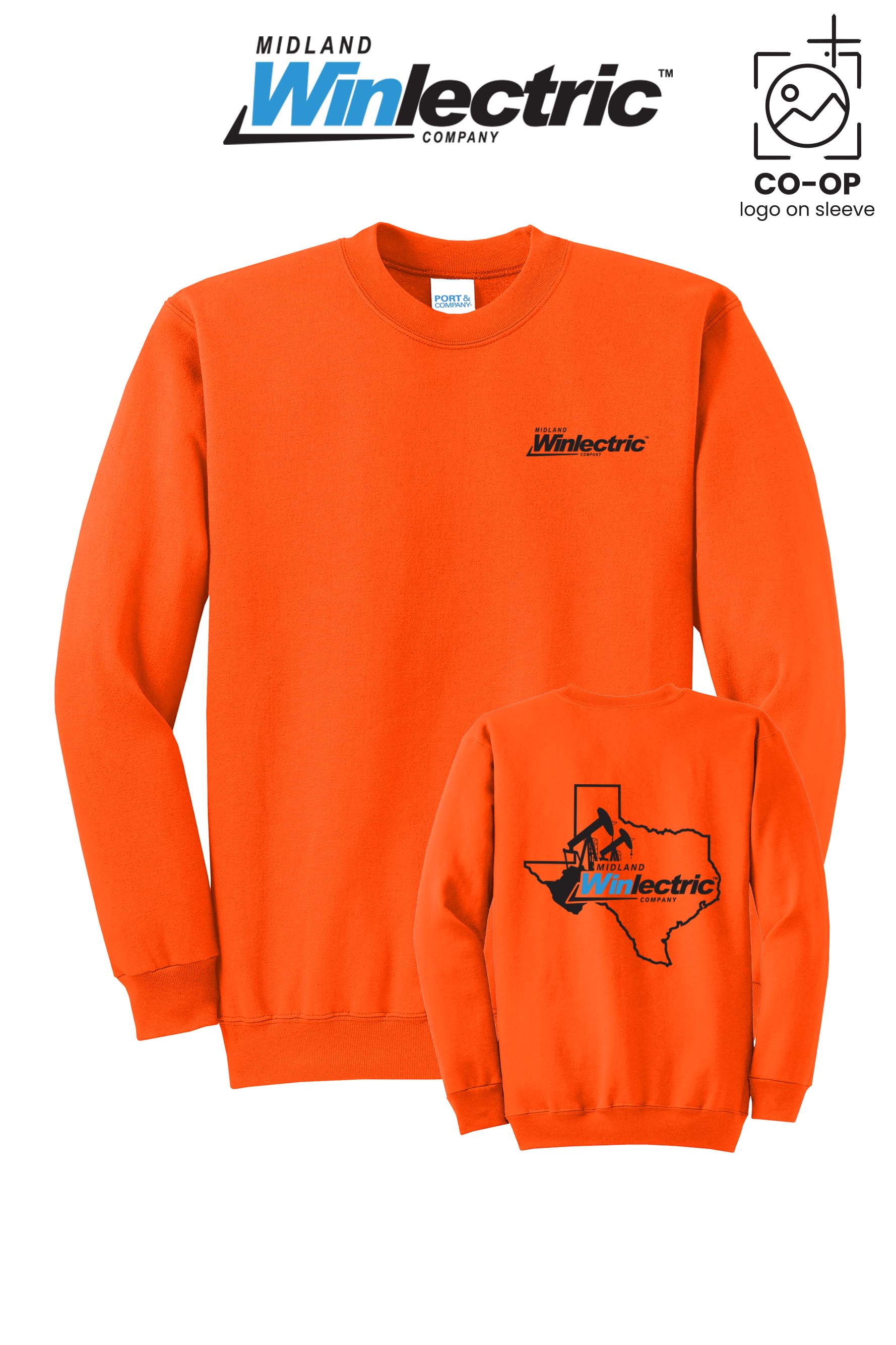 Port & Co™ Core Fleece Crewneck Sweatshirt - Winlectric of Midland
