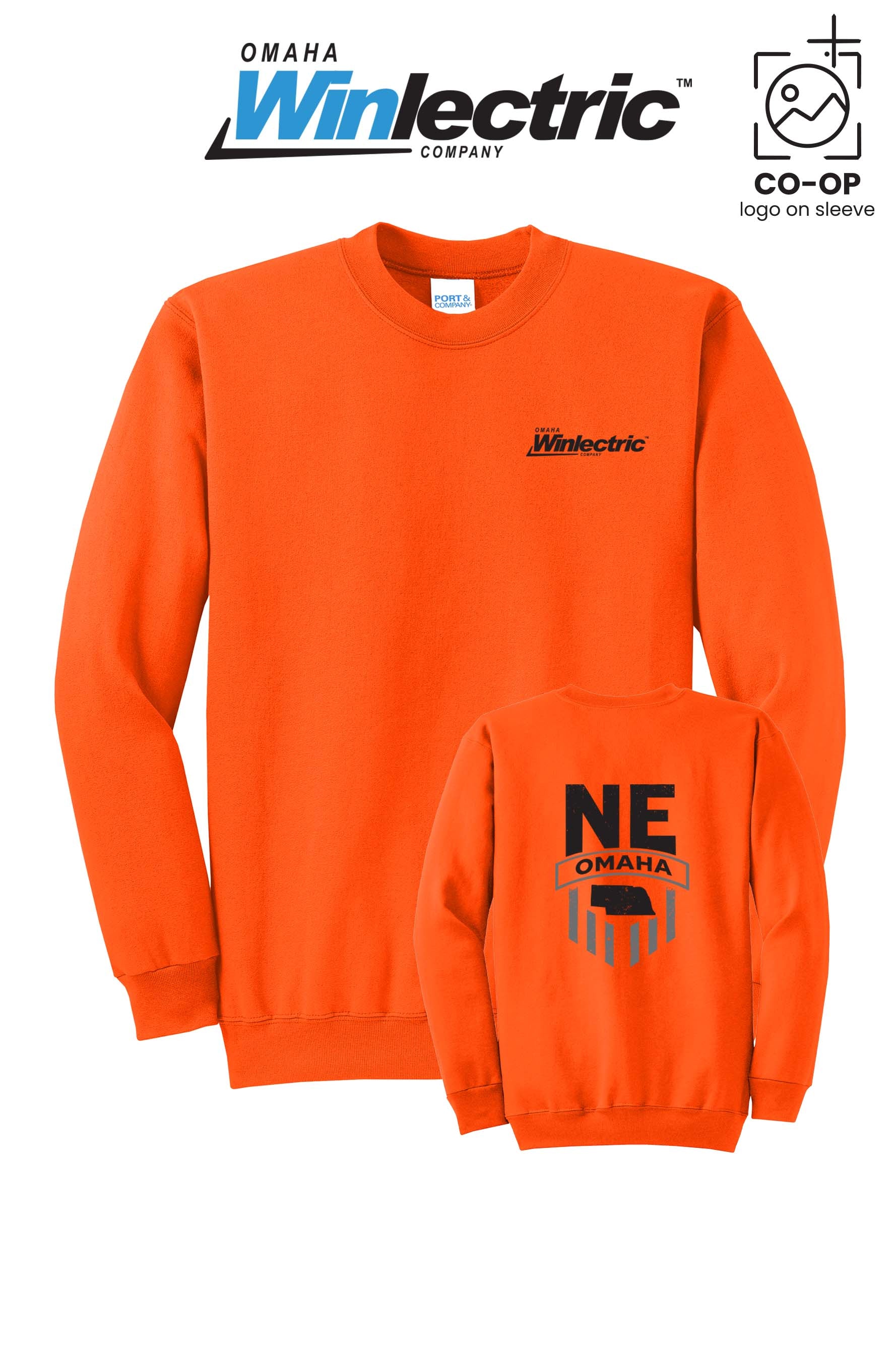 Port & Co™ Core Fleece Crewneck Sweatshirt - Omaha Winlectric